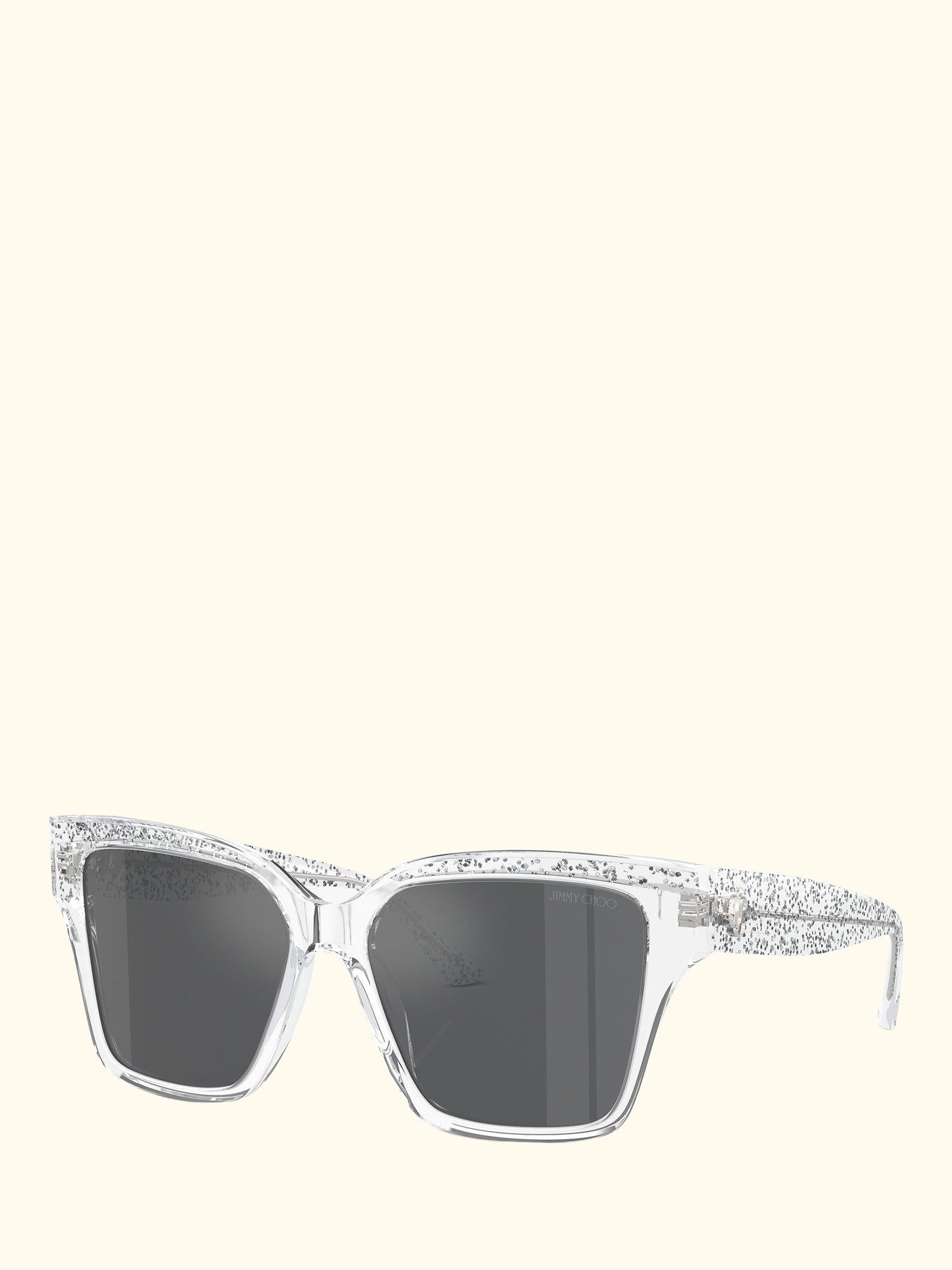 JC5003 Women's Square Sunglasses, Crystal Glitter/Silver