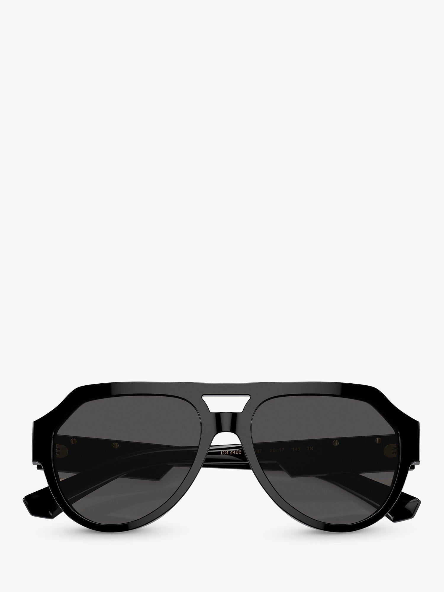DG4466 Men's Aviator Sunglasses, Black/Grey