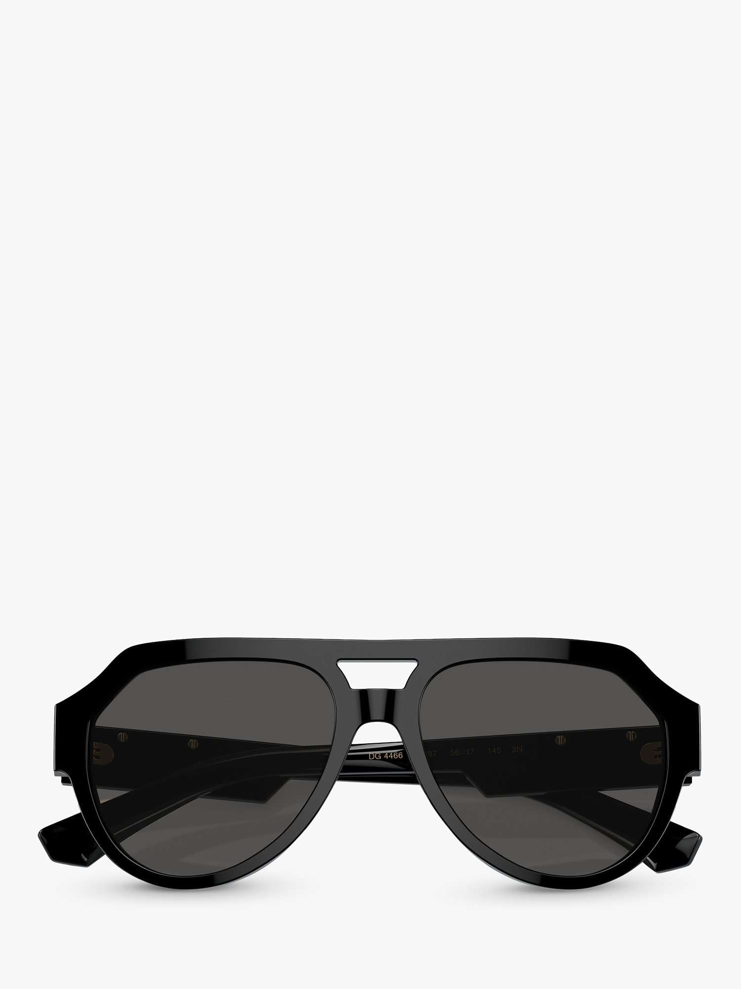 DG4466 Men's Aviator Sunglasses, Black/Grey