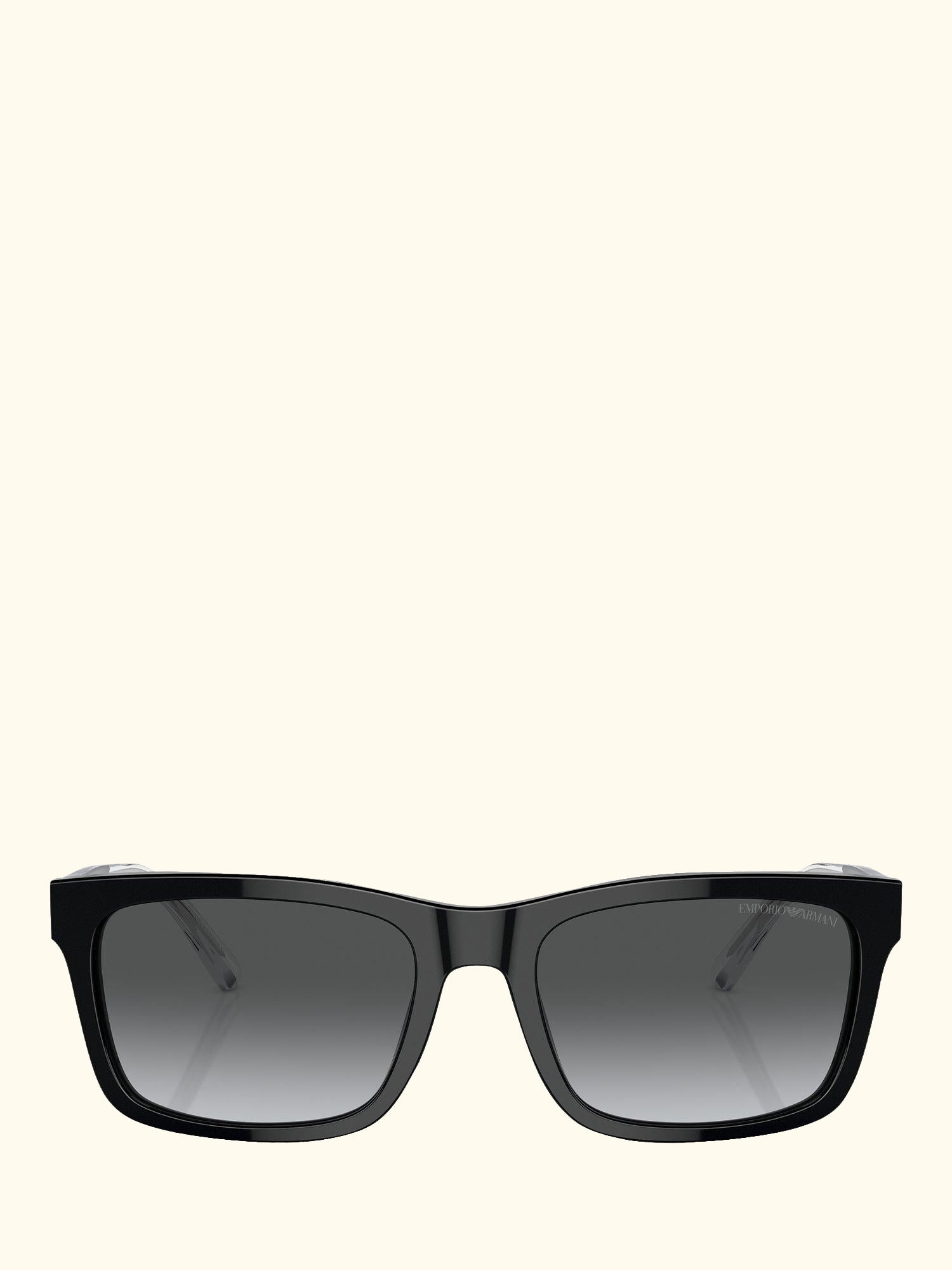 0EA4224 Men's Polarised Rectangular Sunglasses, Black