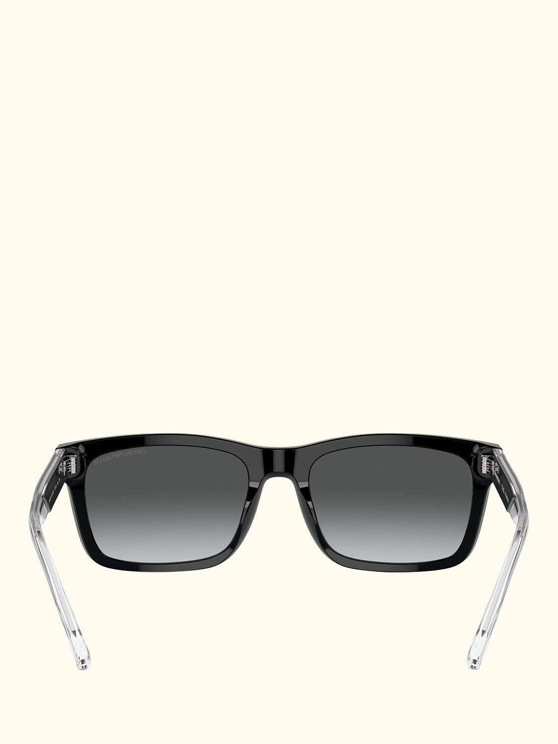 0EA4224 Men's Polarised Rectangular Sunglasses, Black