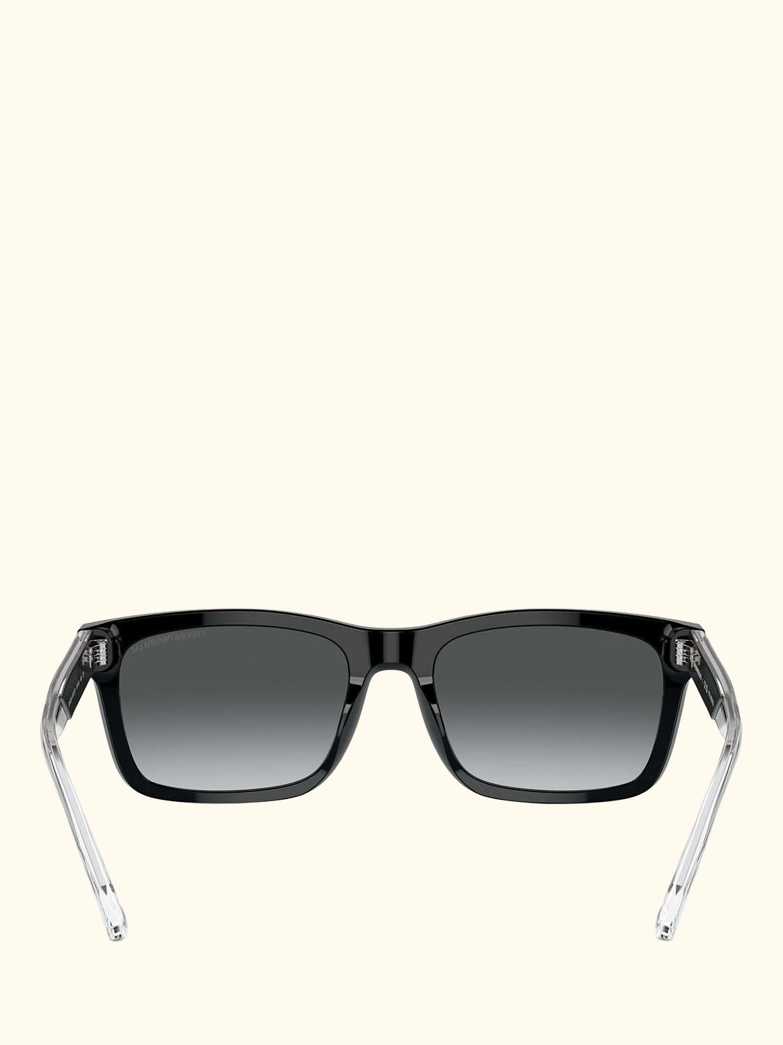 0EA4224 Men's Polarised Rectangular Sunglasses, Black