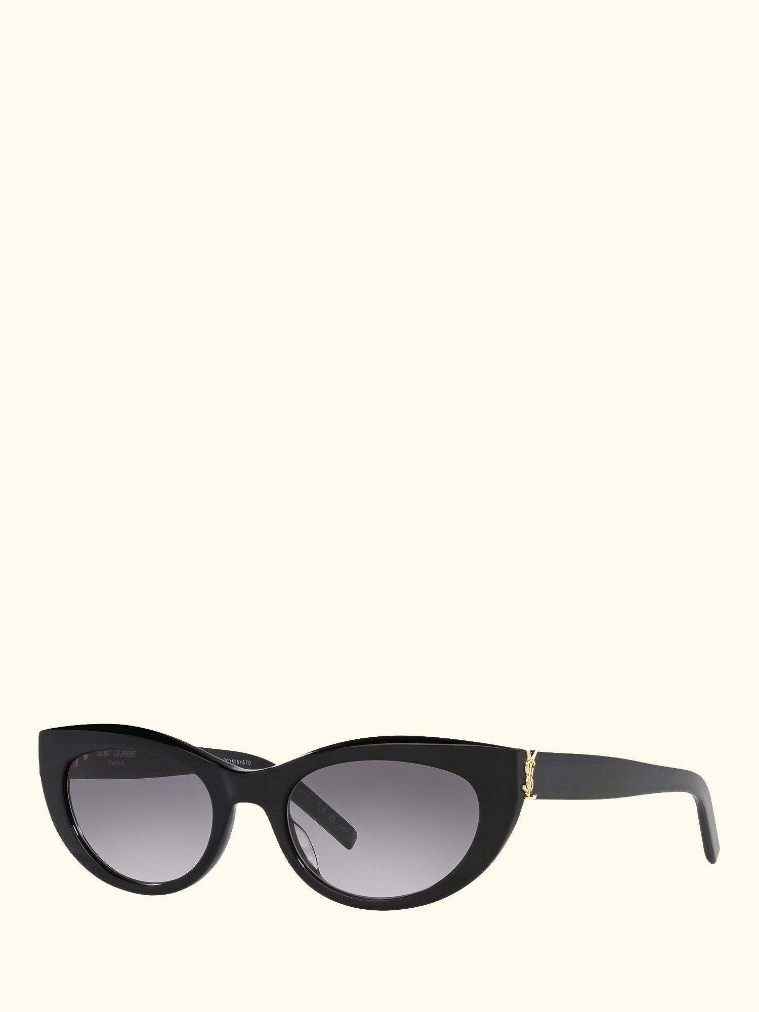 YS000478 Women's Oval Sunglasses, Black/Grey