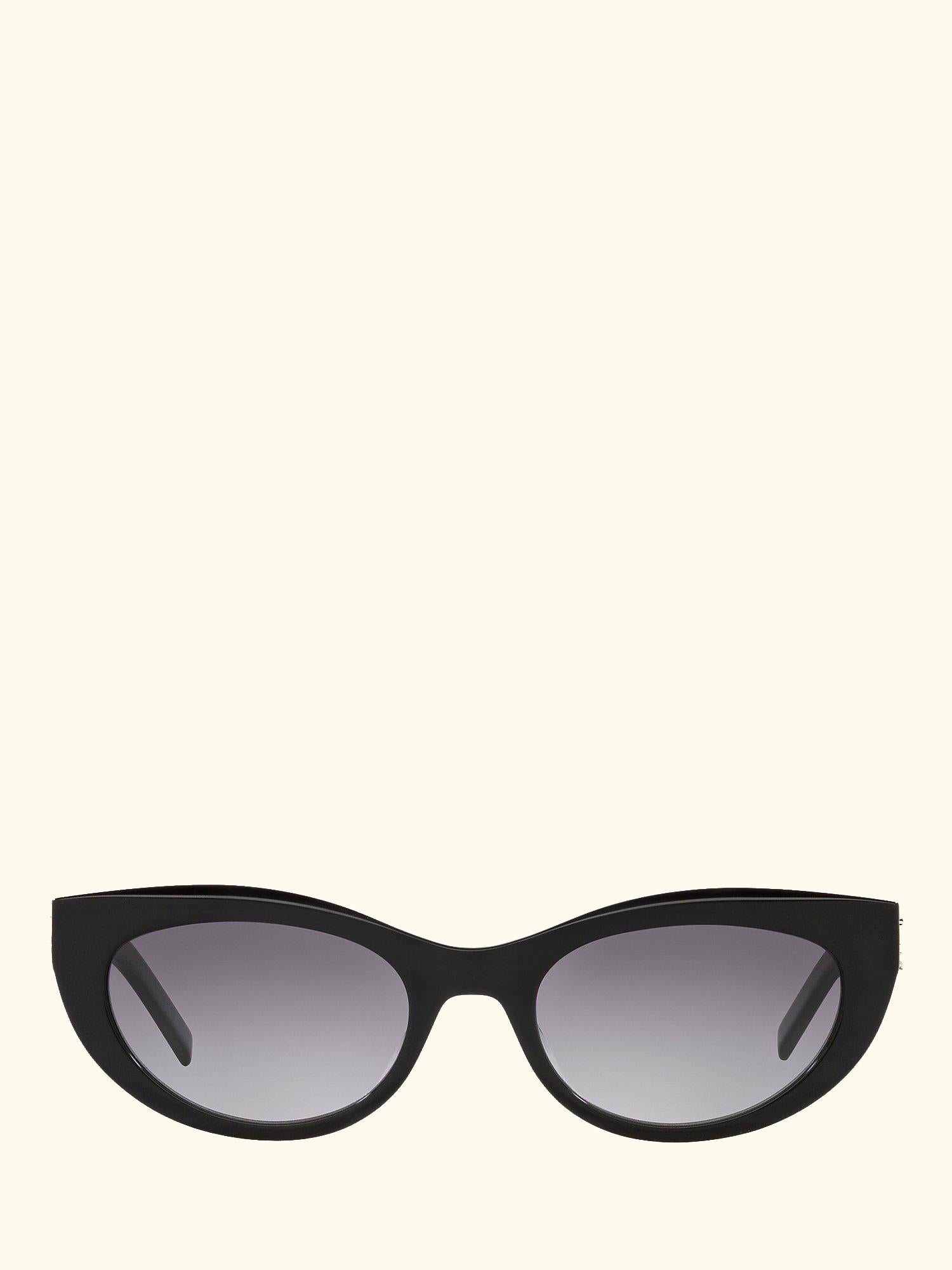 YS000478 Women's Oval Sunglasses, Black/Grey