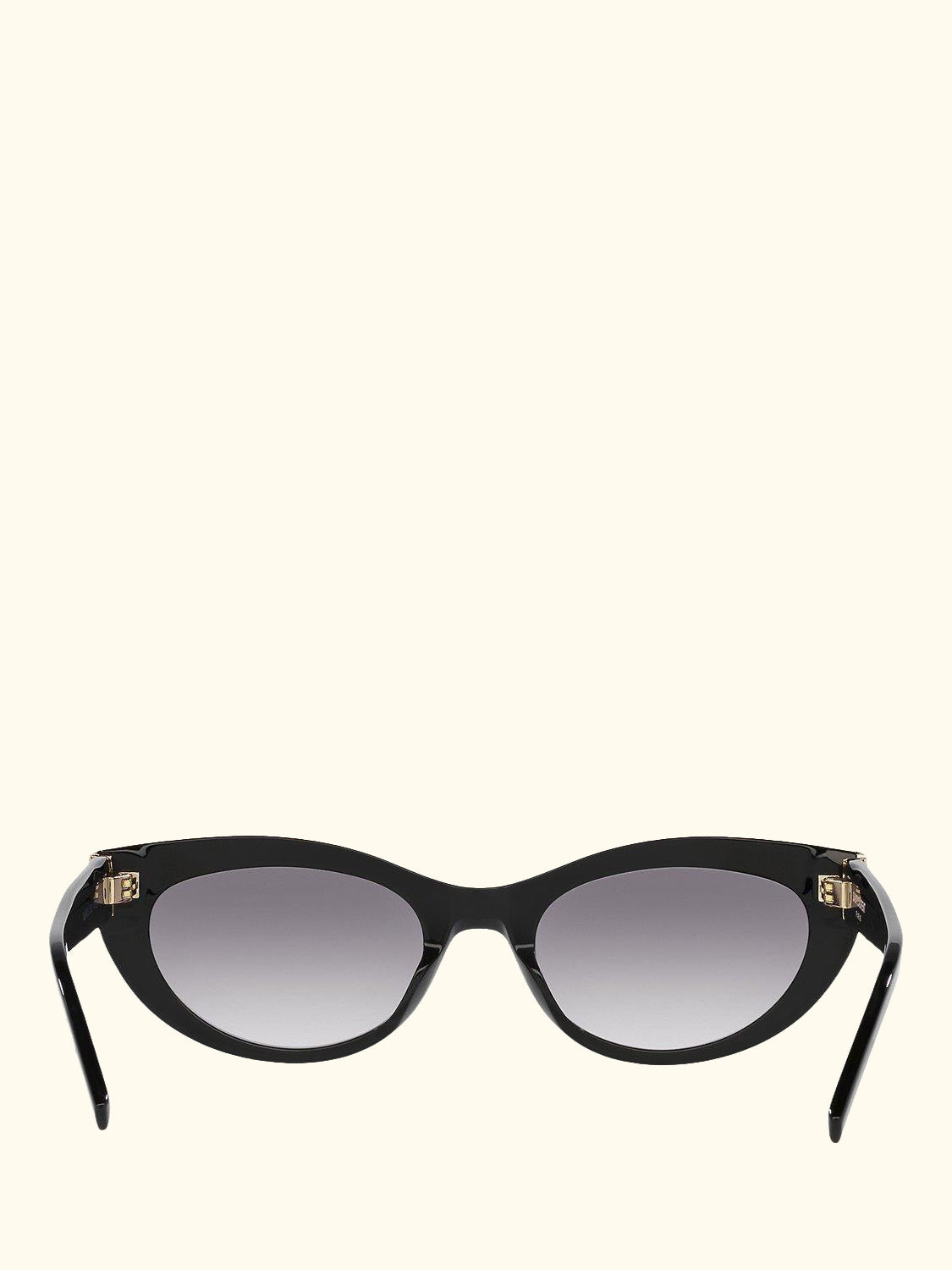 YS000478 Women's Oval Sunglasses, Black/Grey