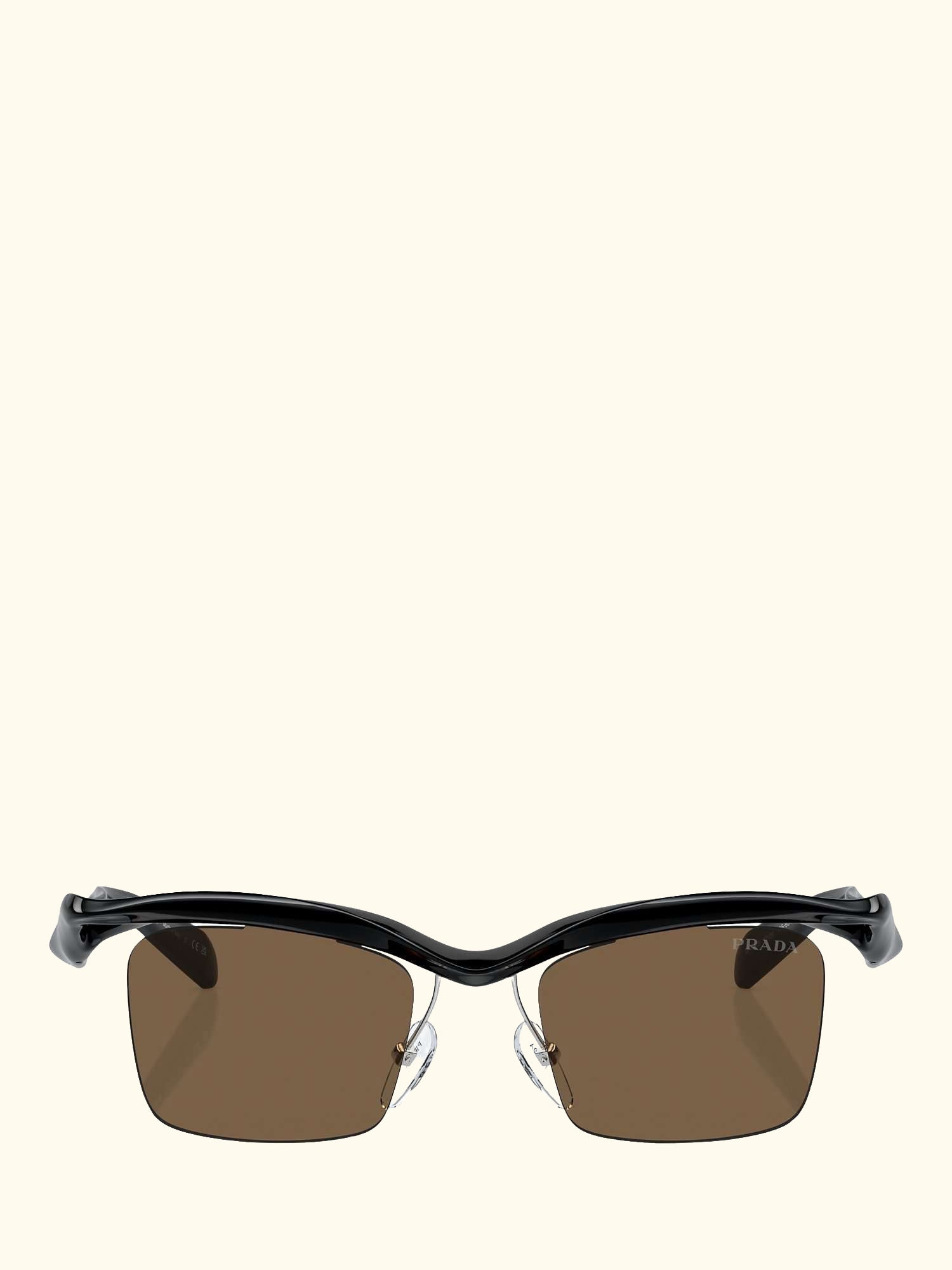 PR A15S Men's Rectangular Sunglasses, Black