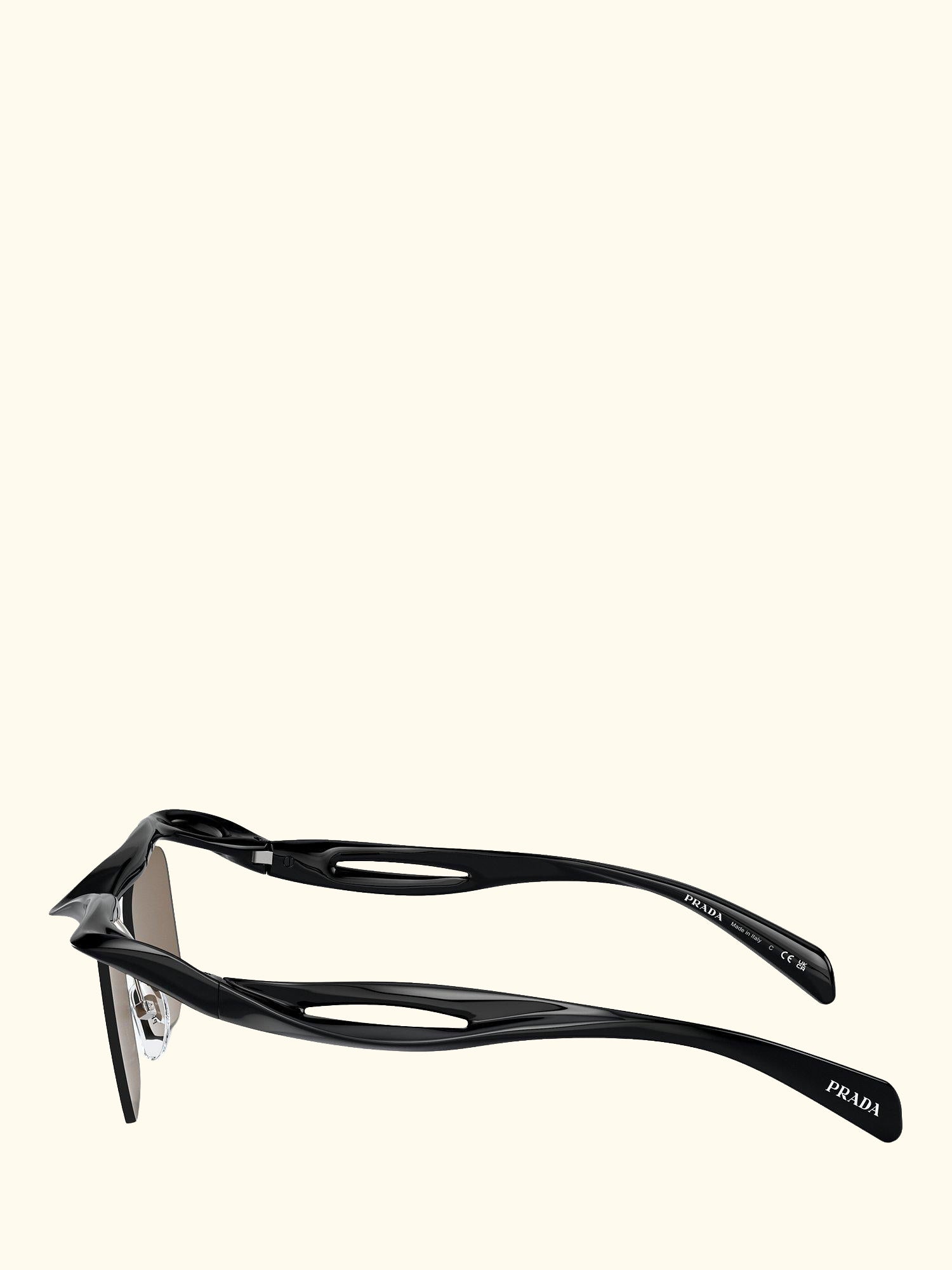 PR A15S Men's Rectangular Sunglasses, Black