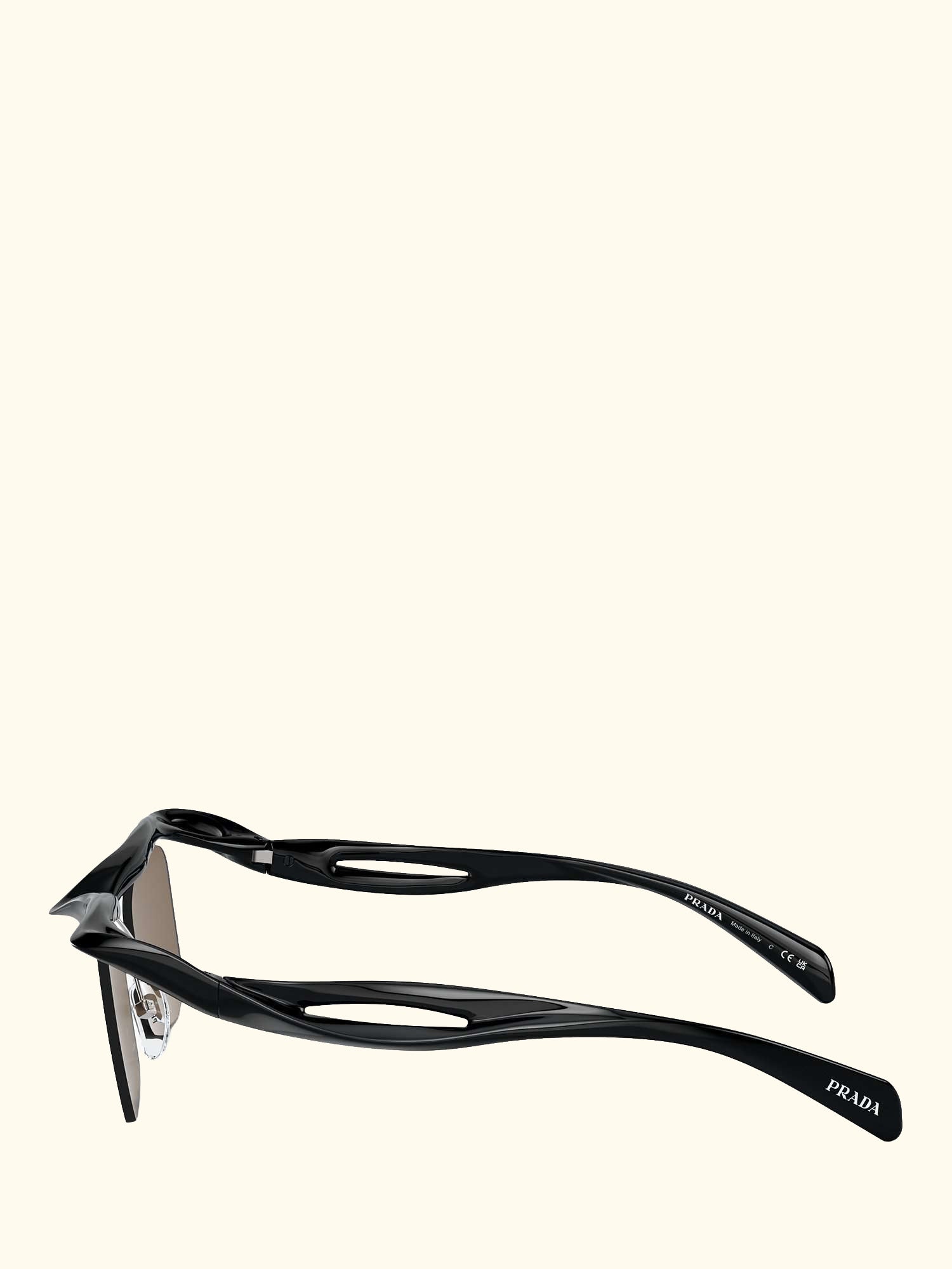 PR A15S Men's Rectangular Sunglasses, Black