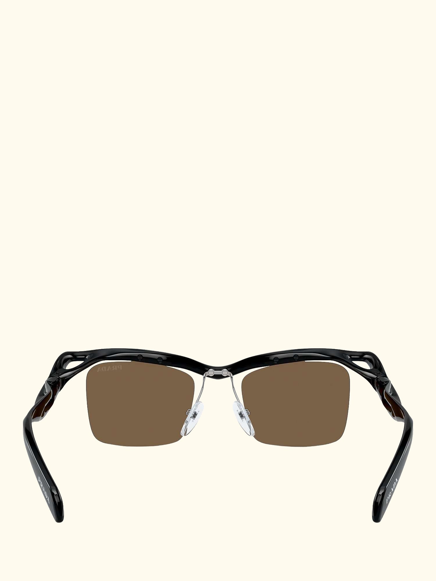 PR A15S Men's Rectangular Sunglasses, Black
