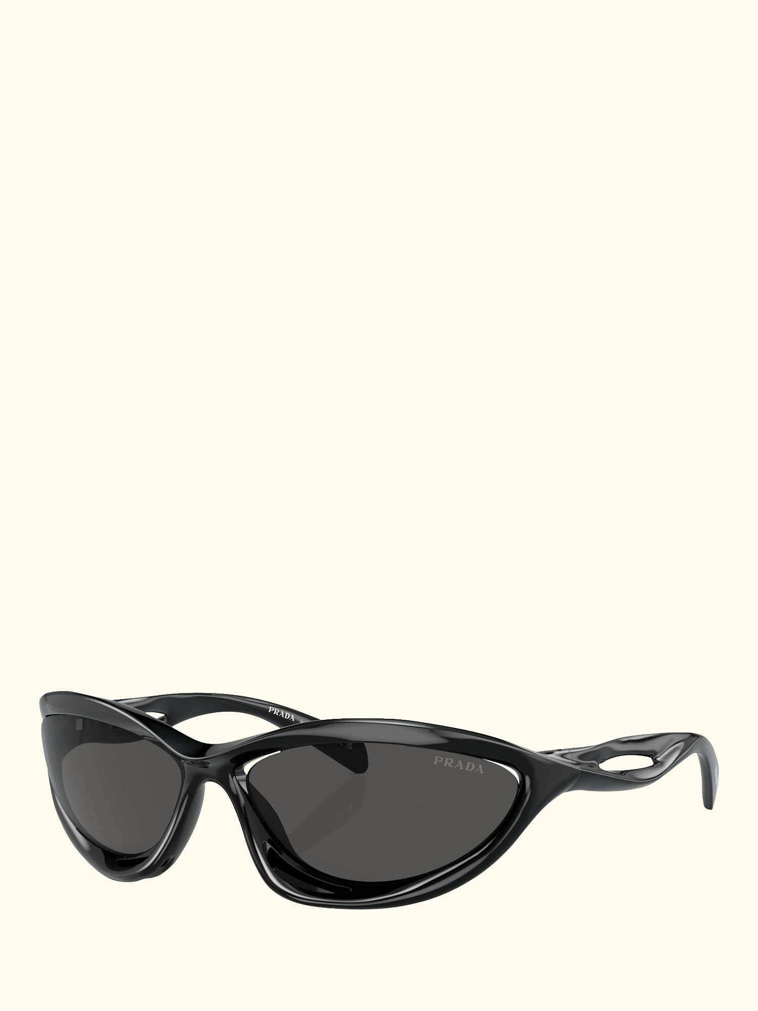 0PR A23 Women's Wrap Sunglasses, Black