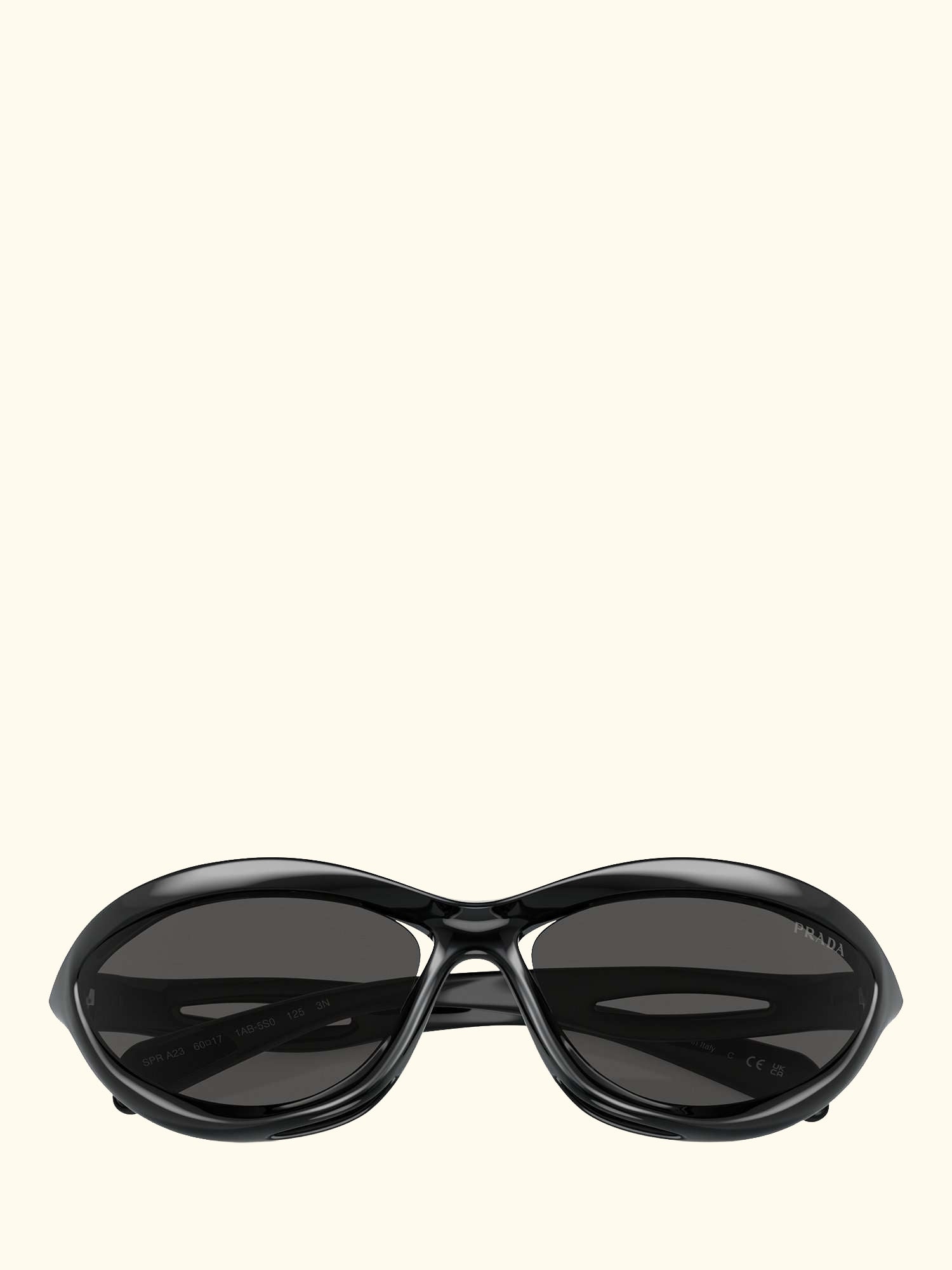 0PR A23 Women's Wrap Sunglasses, Black