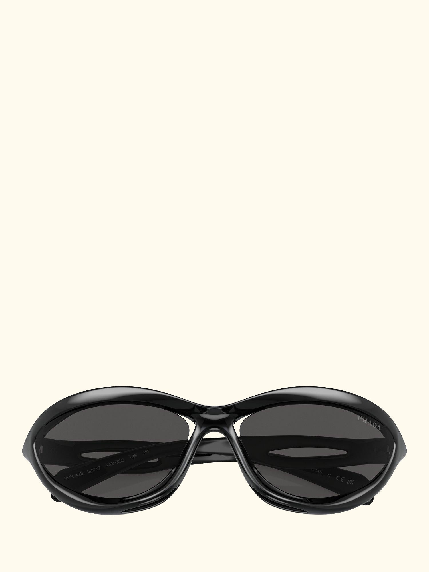 0PR A23 Women's Wrap Sunglasses, Black