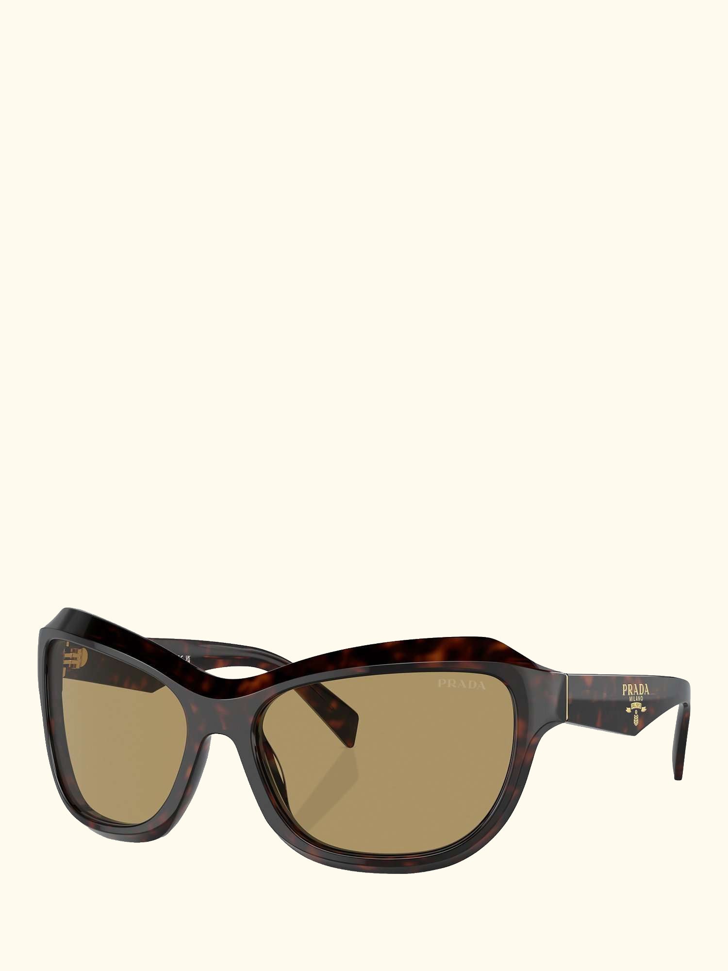 PRA27S Women's Rectangular Sunglasses, Tortoise/Brown