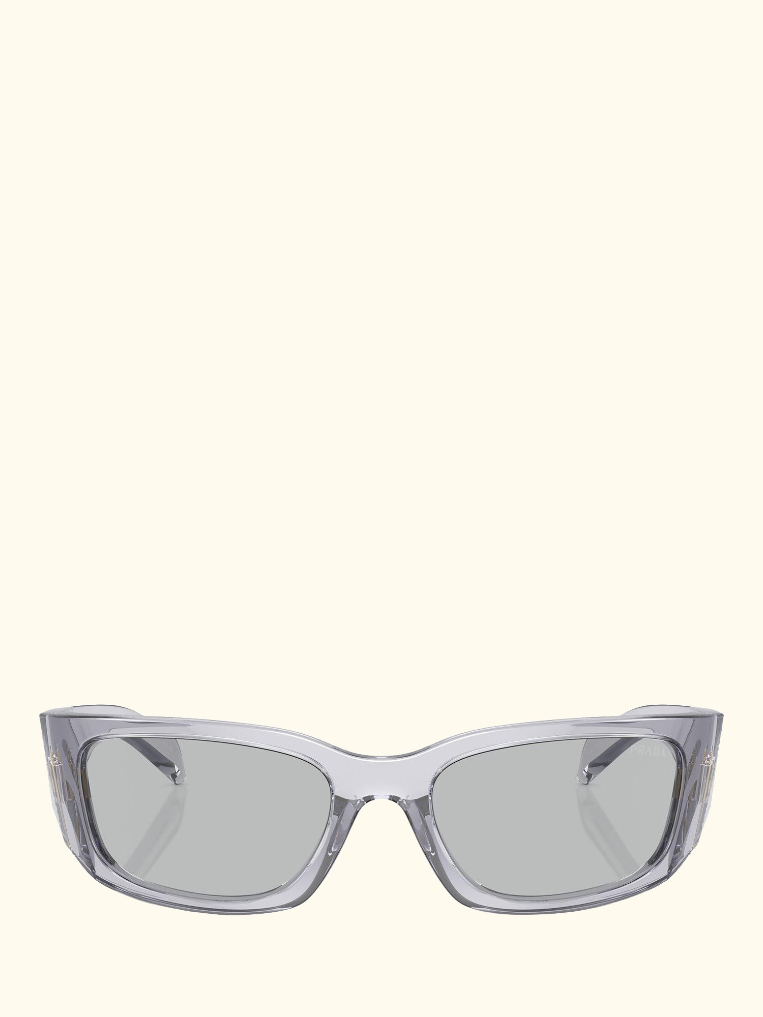 PR A14S Women's Wrap Sunglasses, Transparent Grey