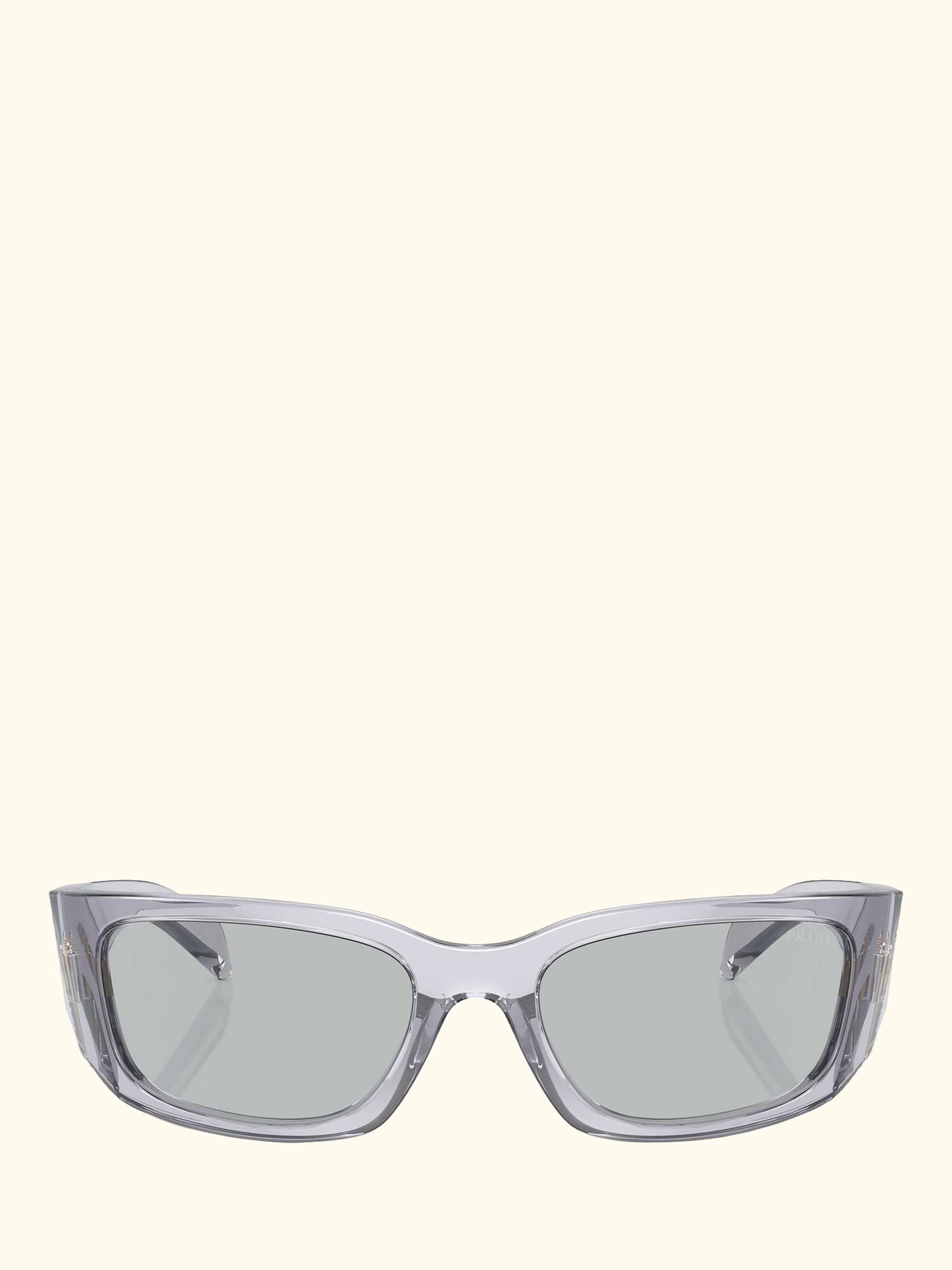 PR A14S Women's Wrap Sunglasses, Transparent Grey