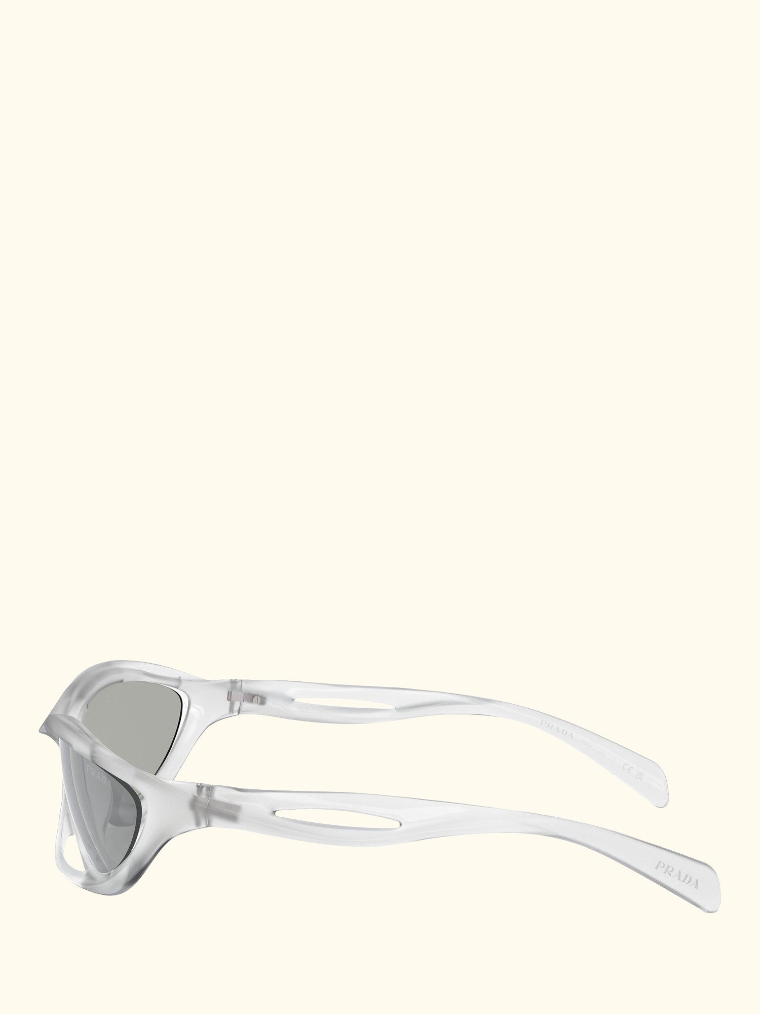 0PR A23S Women's Wrap Sunglasses, Frosted Crystal