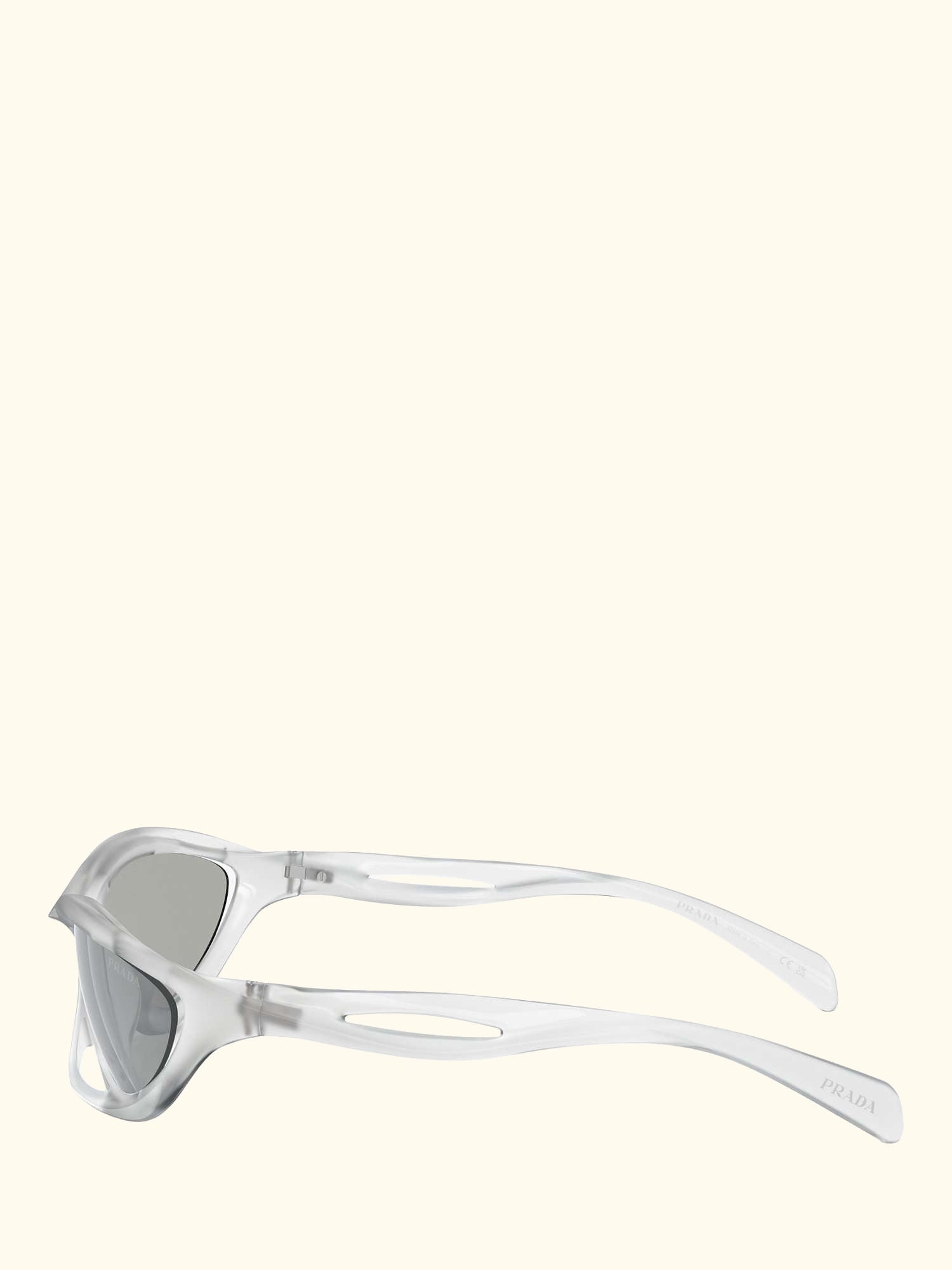 0PR A23S Women's Wrap Sunglasses, Frosted Crystal