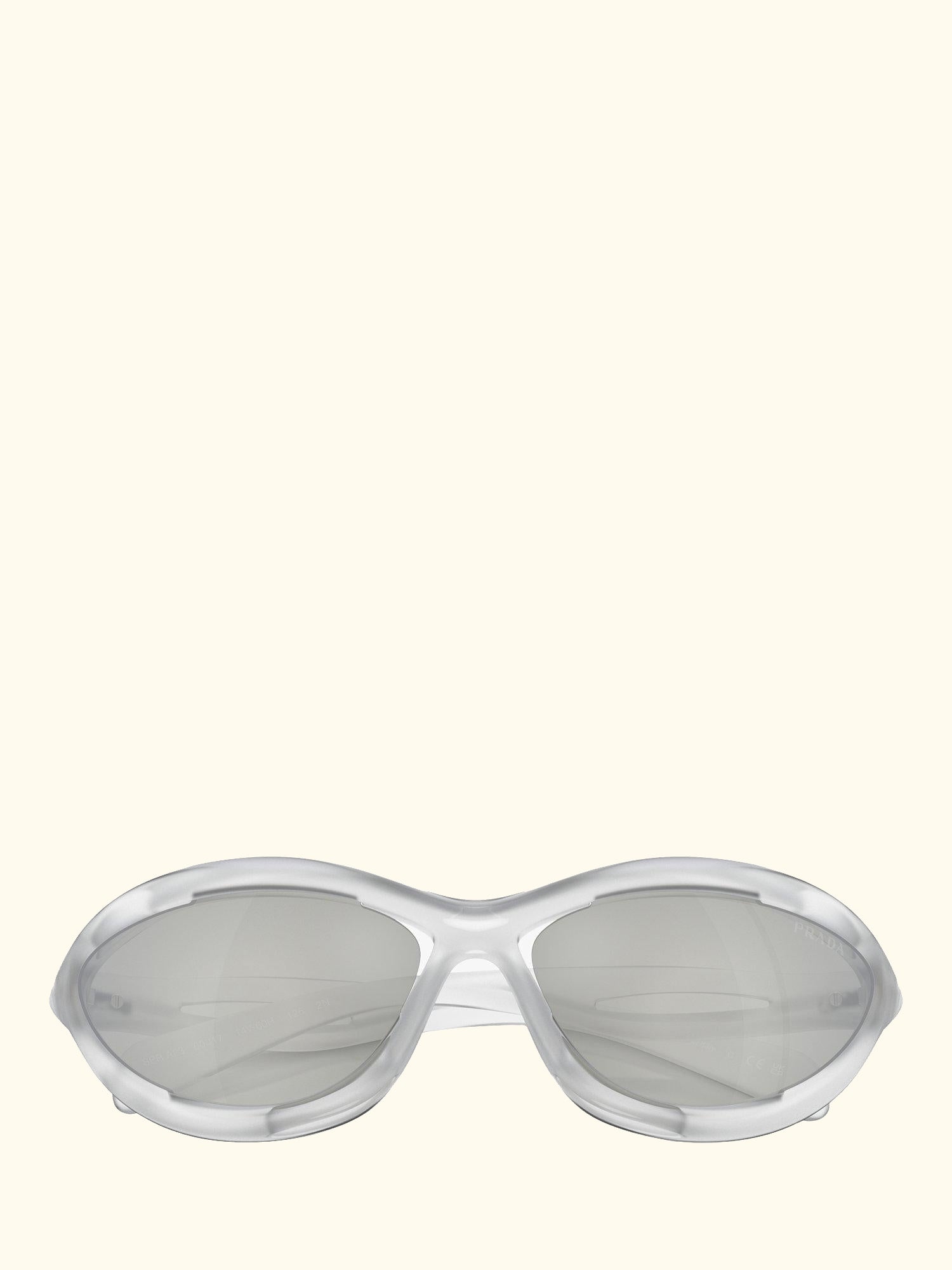 0PR A23S Women's Wrap Sunglasses, Frosted Crystal
