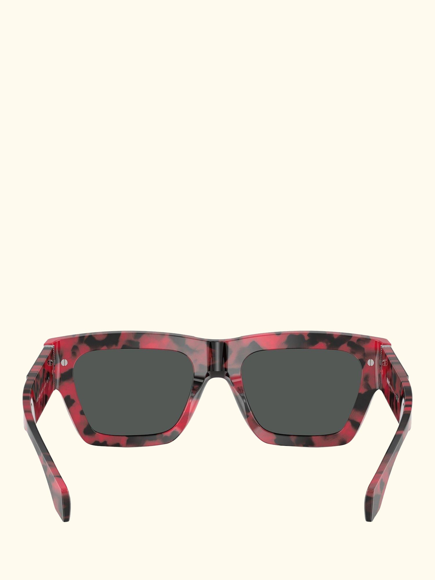 VE4464 Men's D-Frame Sunglasses, Black on Red Havana/Grey