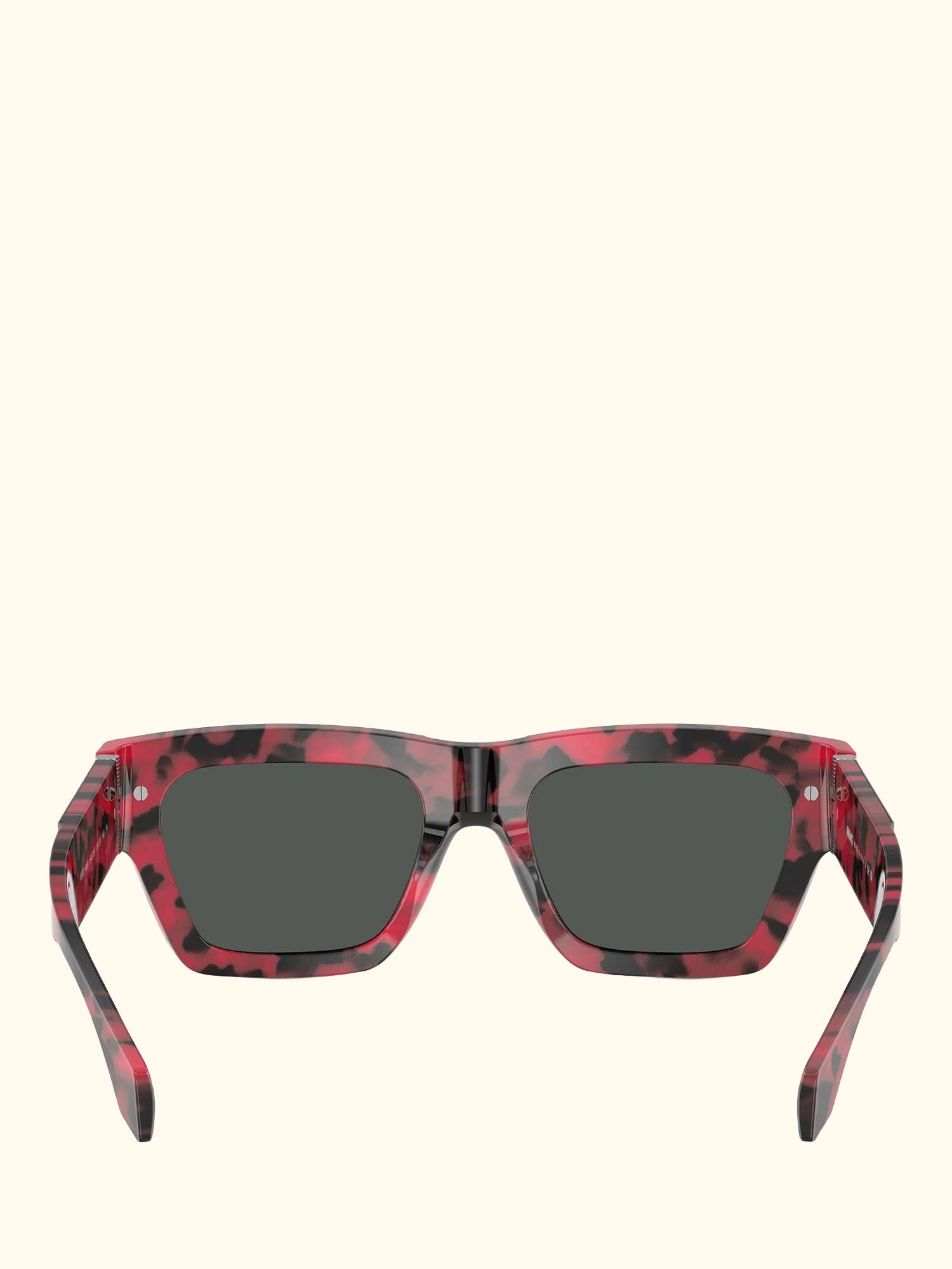 VE4464 Men's D-Frame Sunglasses, Black on Red Havana/Grey