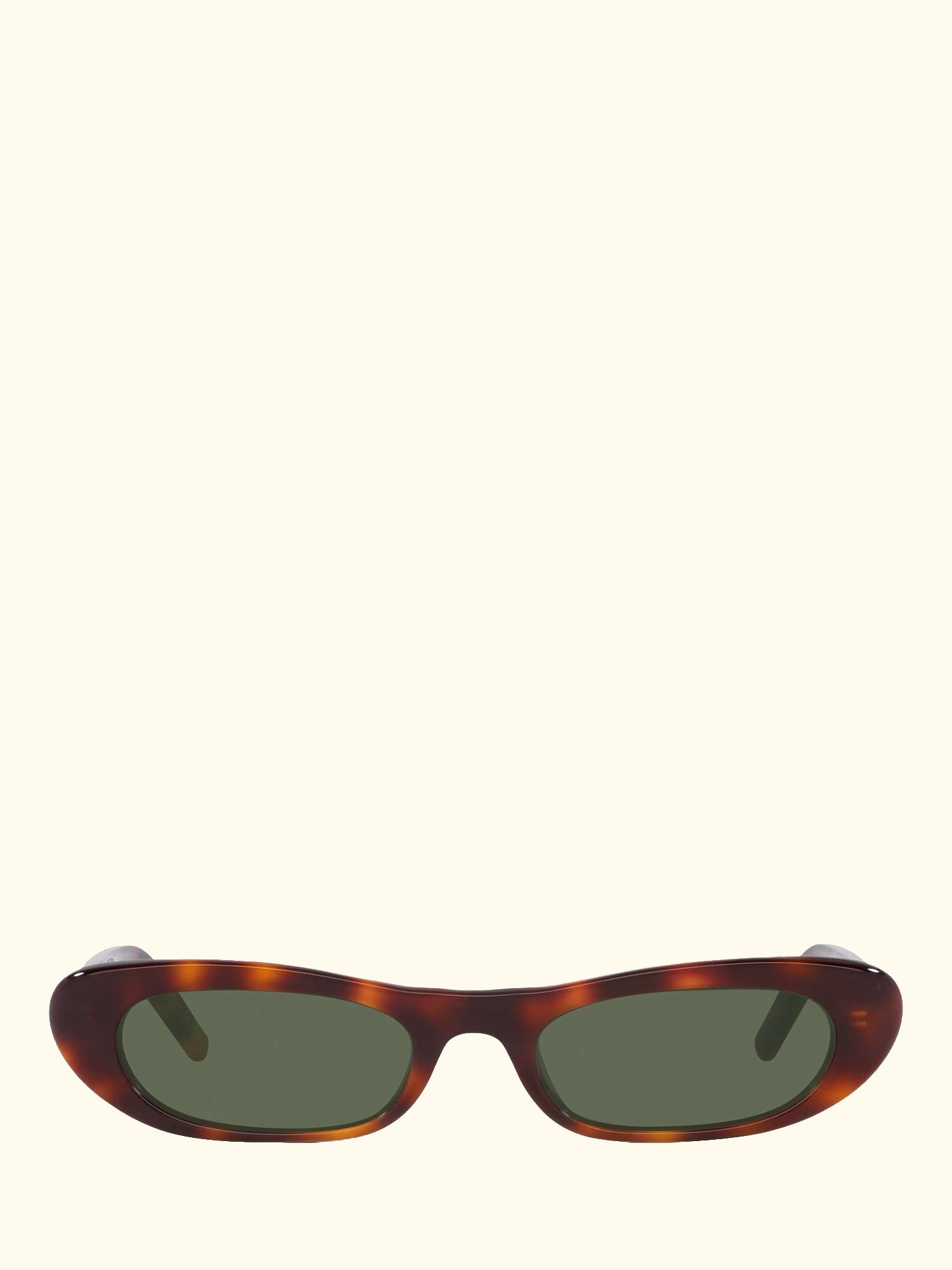 YS000414 Women's Oval Sunglasses, Havana/Green