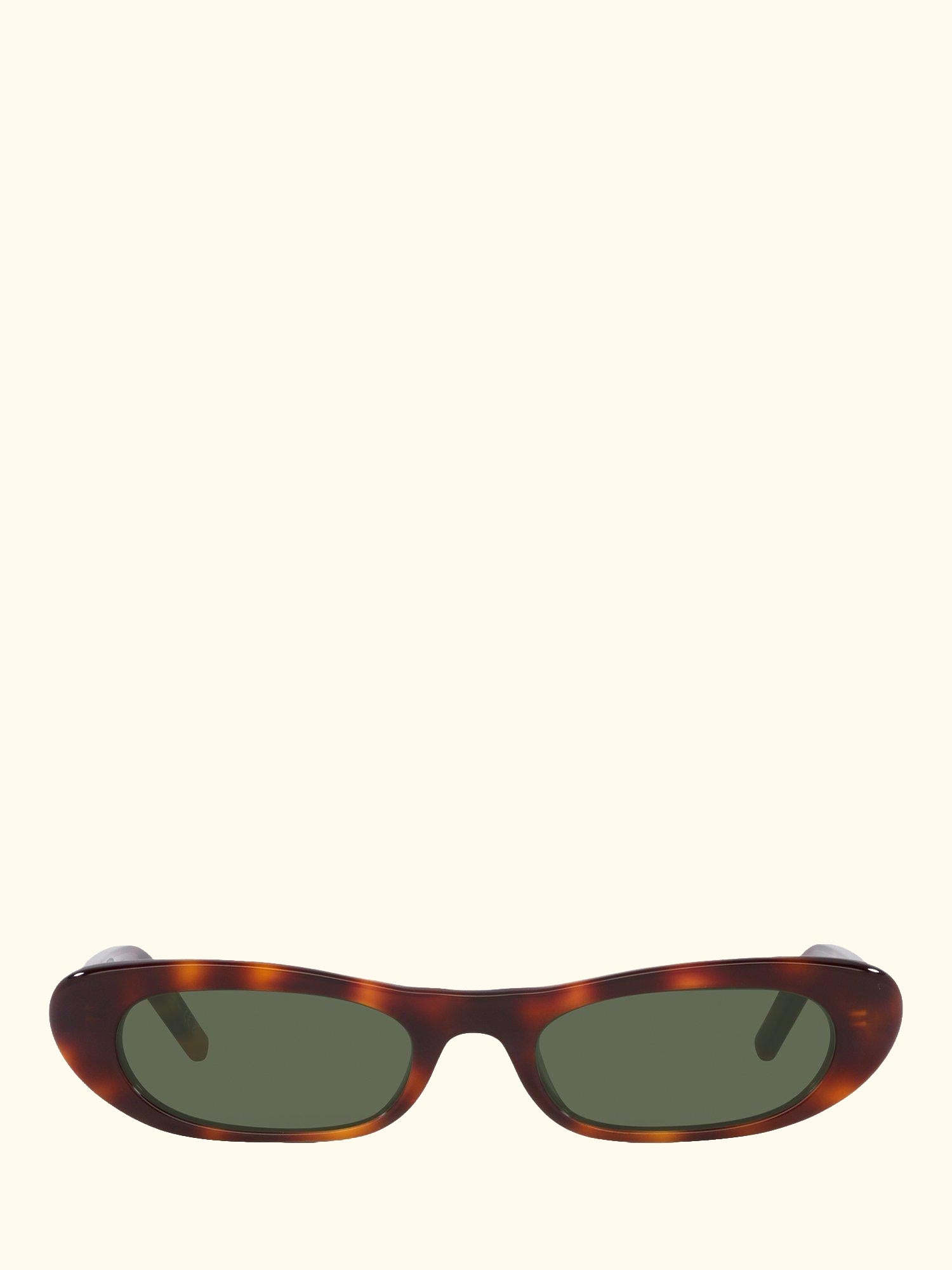 YS000414 Women's Oval Sunglasses, Havana/Green
