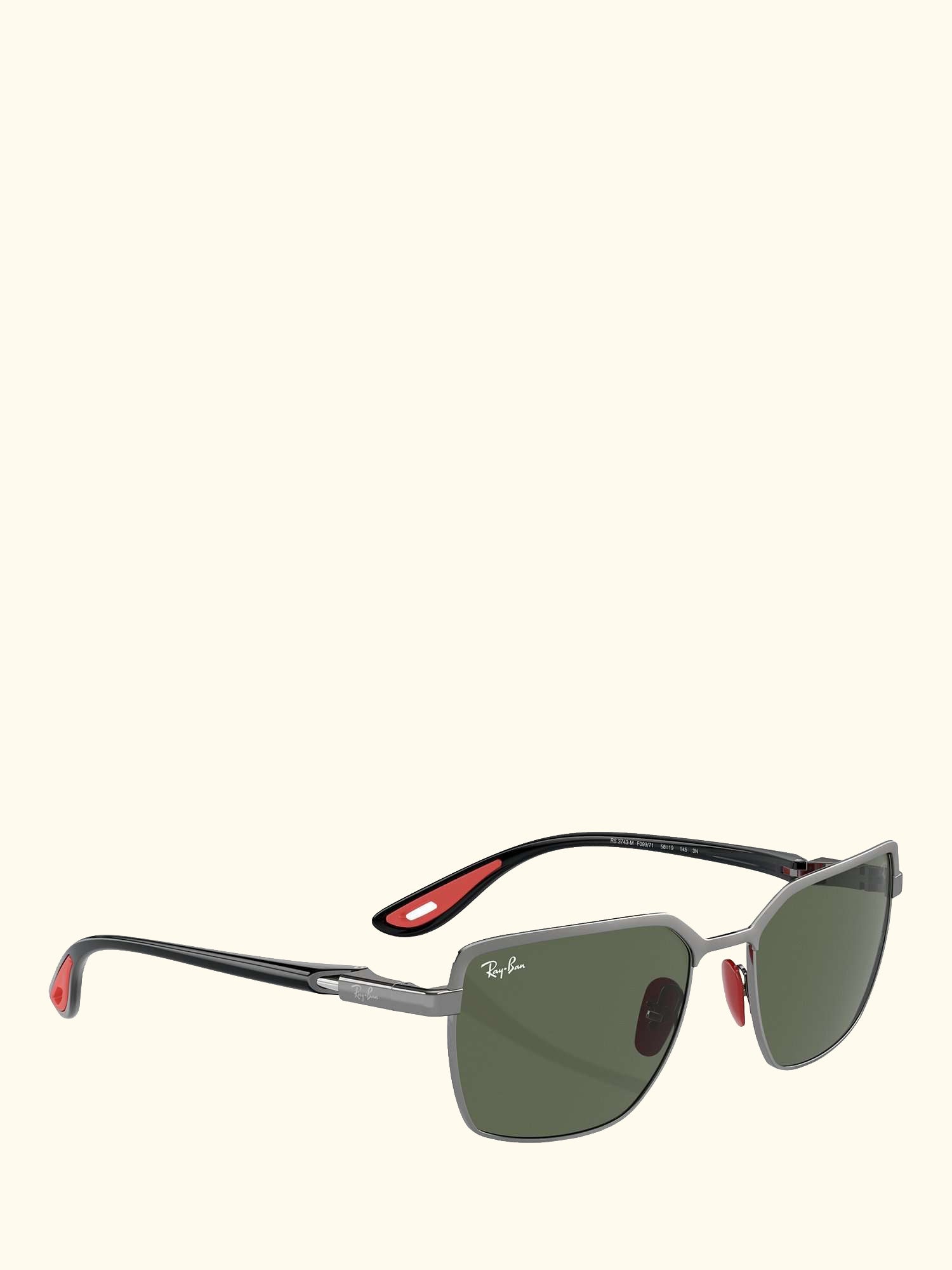 RB3743M Scuderia Ferrari Men's Rectangular Sunglasses