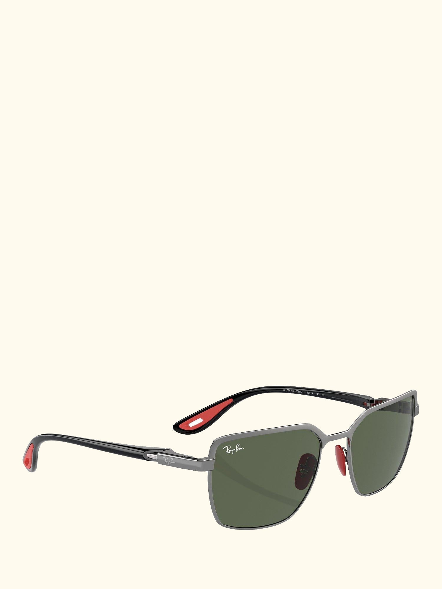 RB3743M Scuderia Ferrari Men's Rectangular Sunglasses