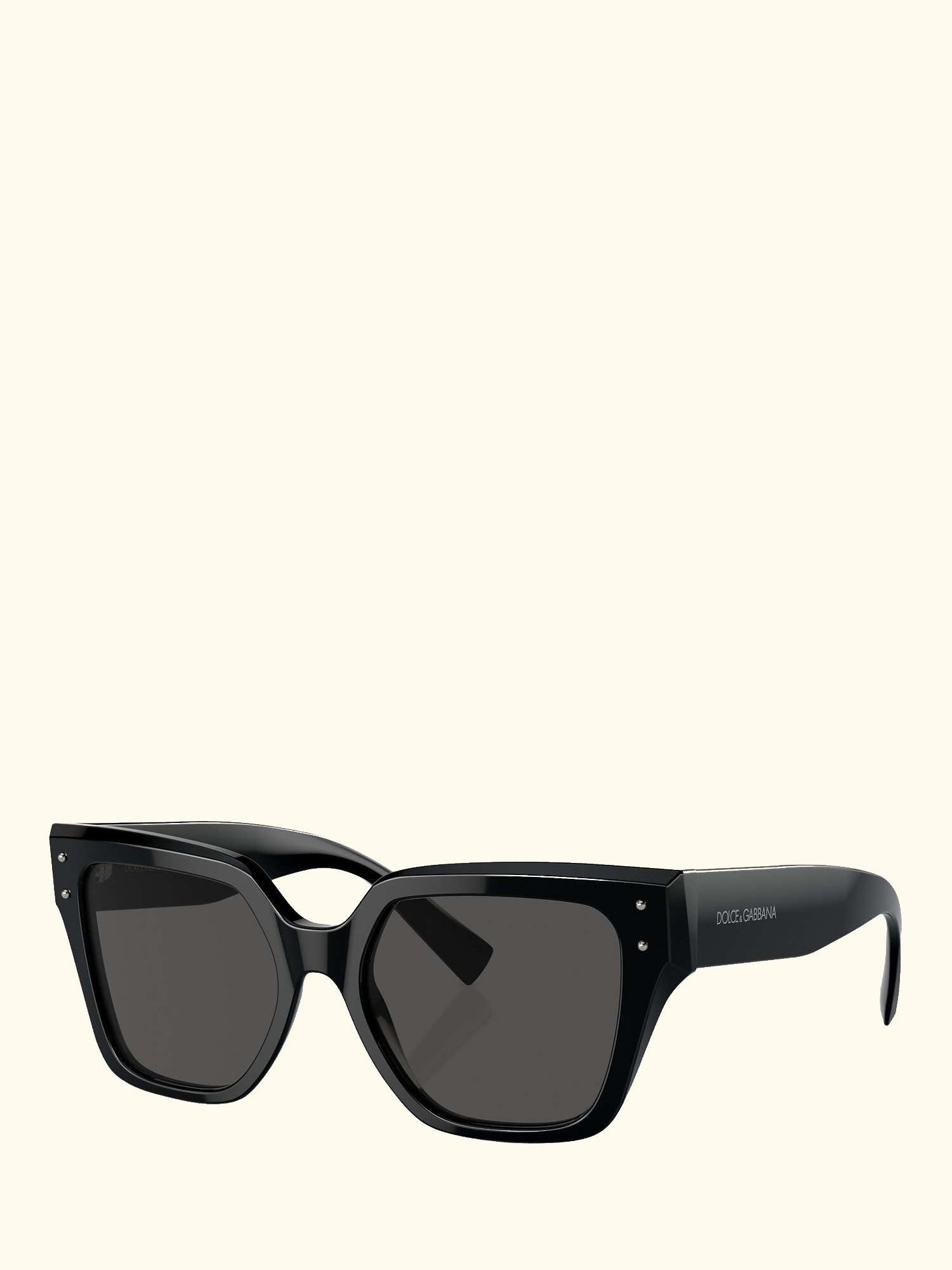 DG4471 Women's Rectangular Sunglasses, Black