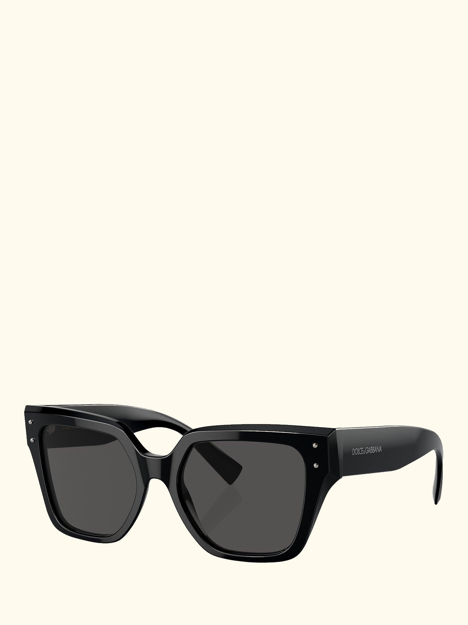 DG4471 Women's Rectangular Sunglasses, Black