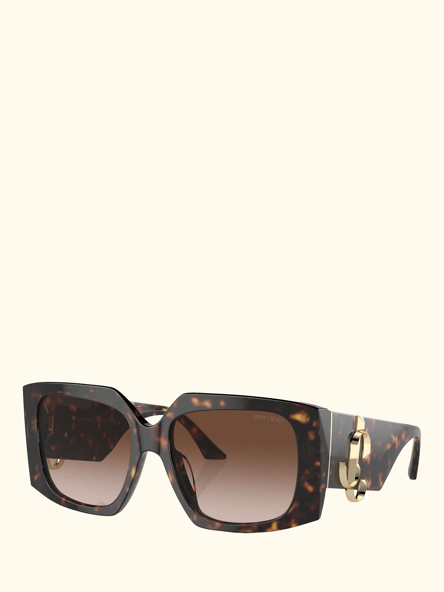 JC5006U Women's Square Tortoiseshell Sunglasses, Havana