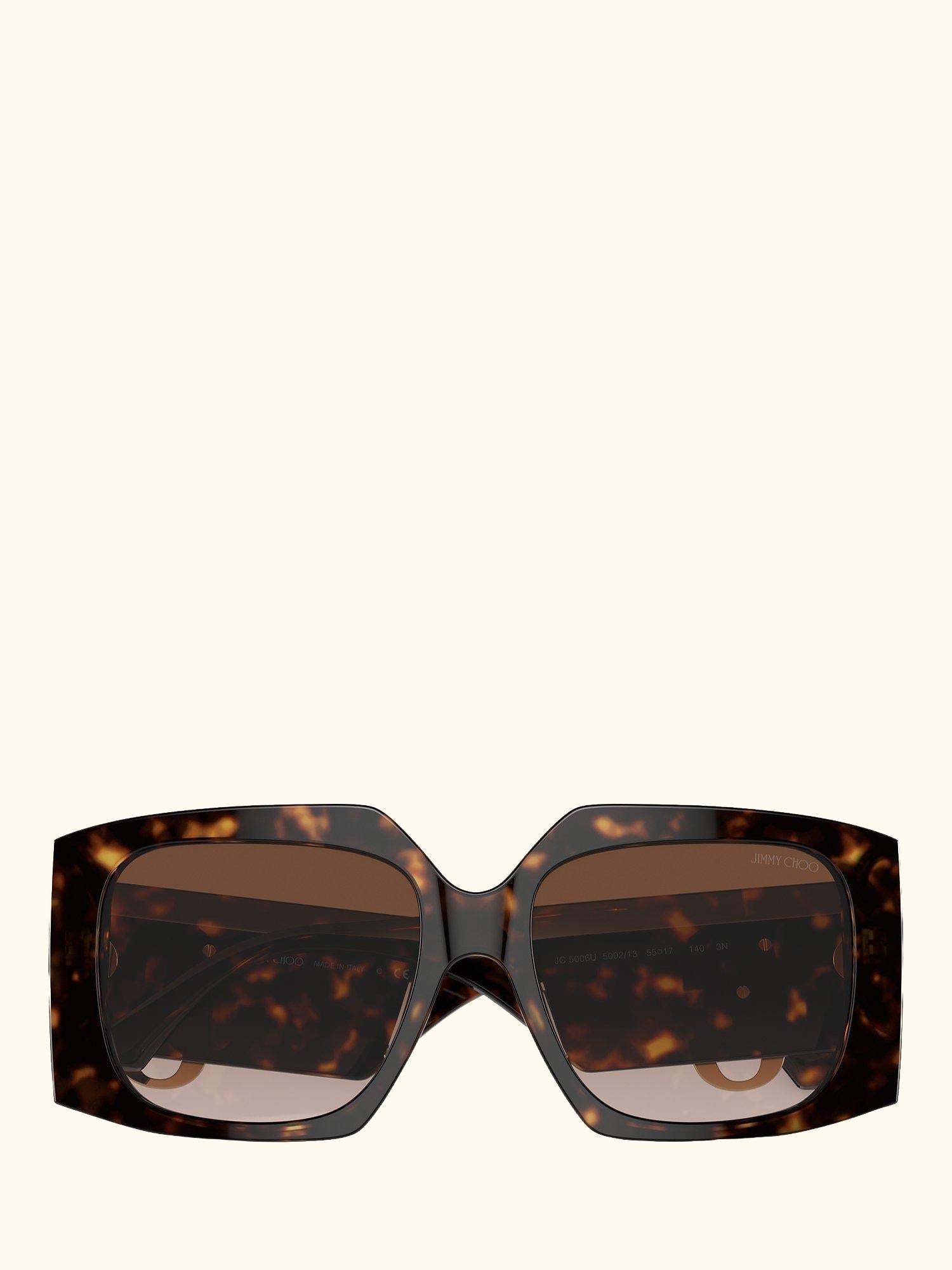 JC5006U Women's Square Tortoiseshell Sunglasses, Havana
