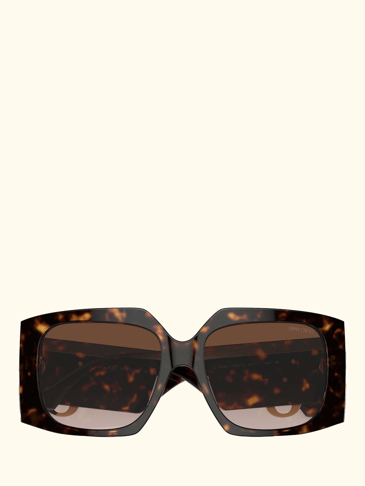 JC5006U Women's Square Tortoiseshell Sunglasses, Havana
