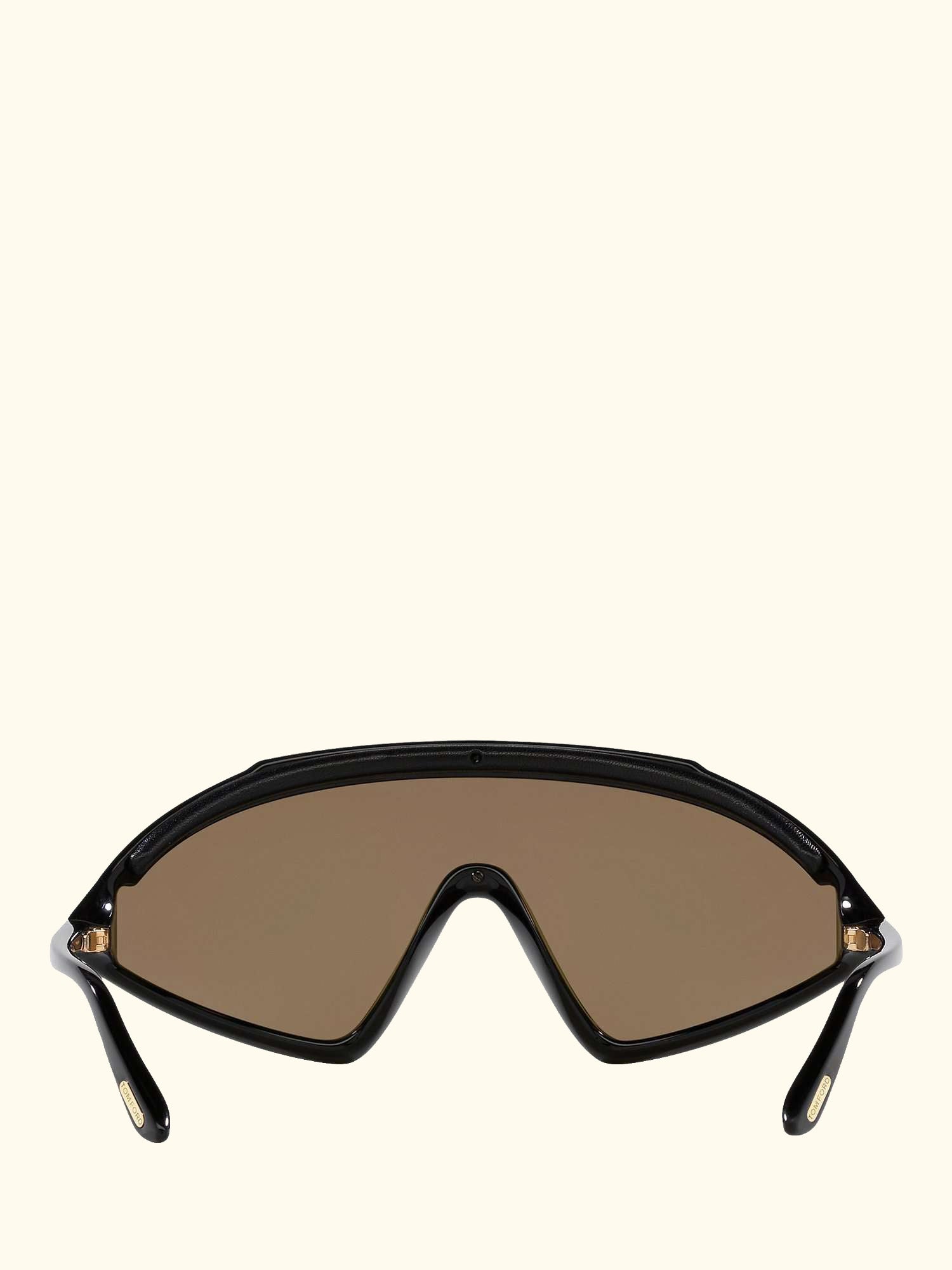 TR001794 Men's Wrap Sunglasses, Shiny Black/Mirror Yellow