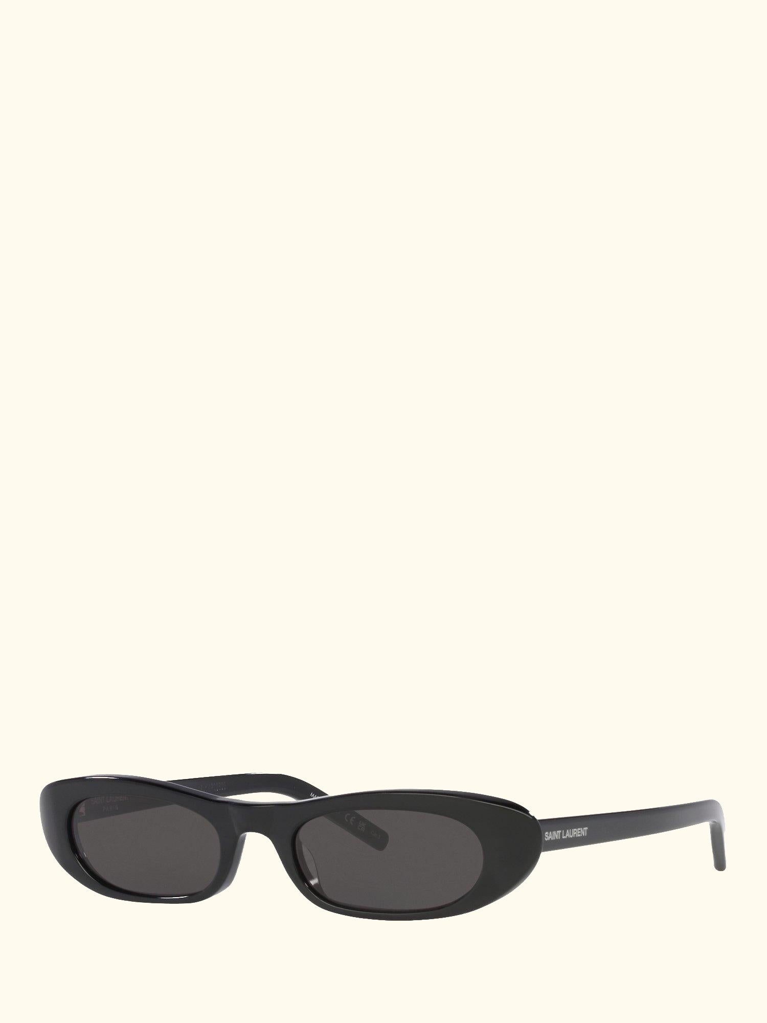 YS000414 Women's Oval Sunglasses, Black/Grey