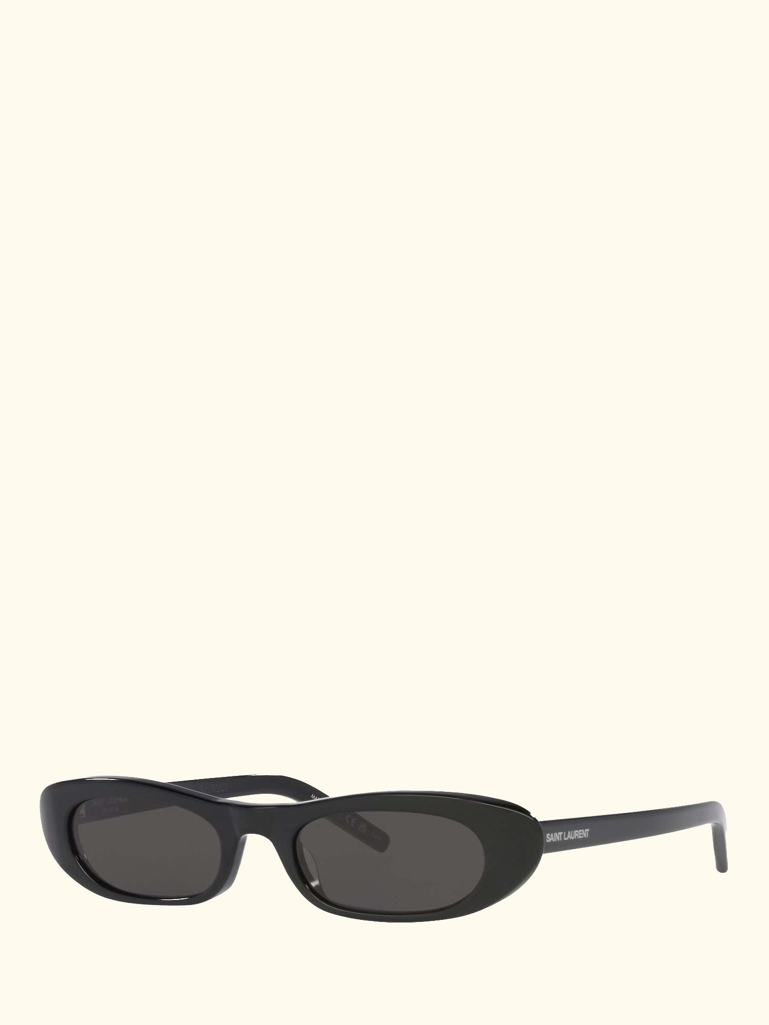 YS000414 Women's Oval Sunglasses, Black/Grey