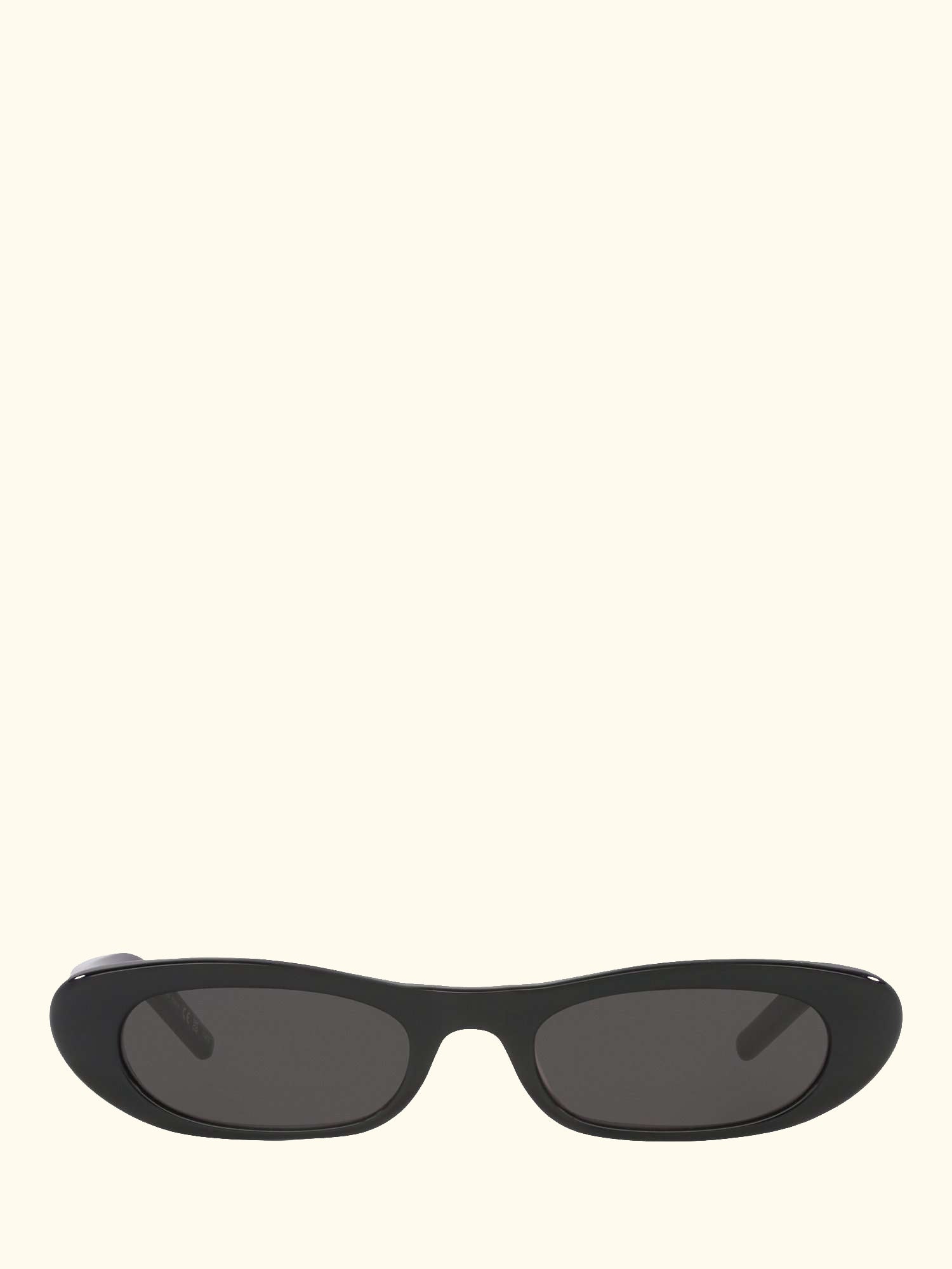 YS000414 Women's Oval Sunglasses, Black/Grey
