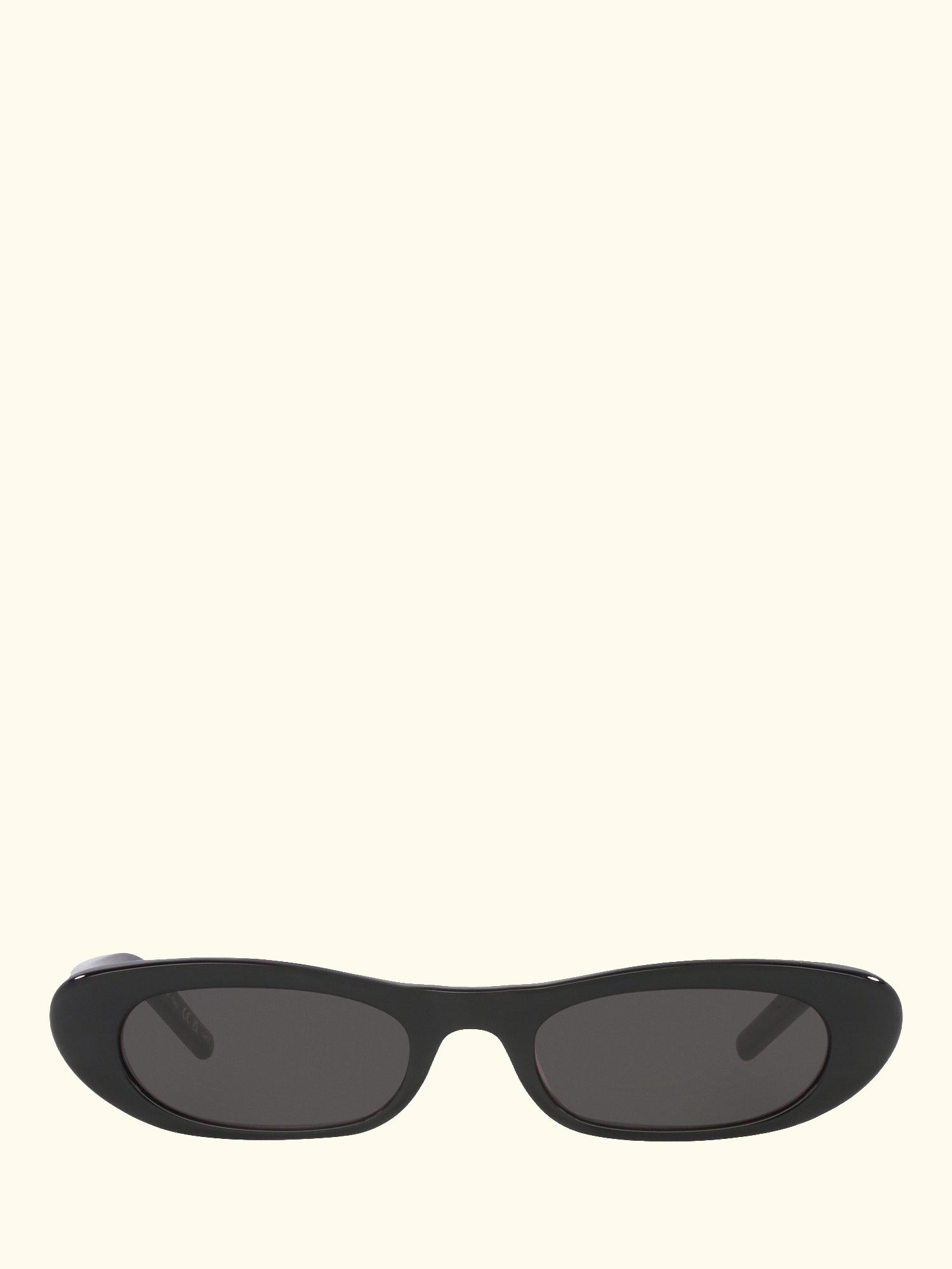 YS000414 Women's Oval Sunglasses, Black/Grey