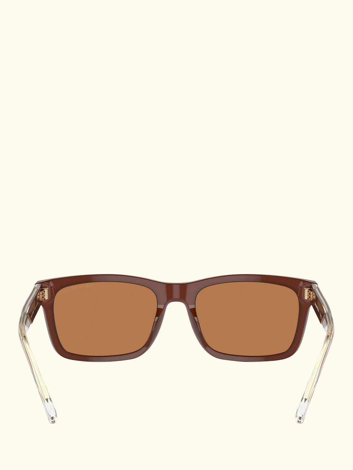 EA4224 Men's Rectangular Sunglasses, Shiny Opaline/Brown