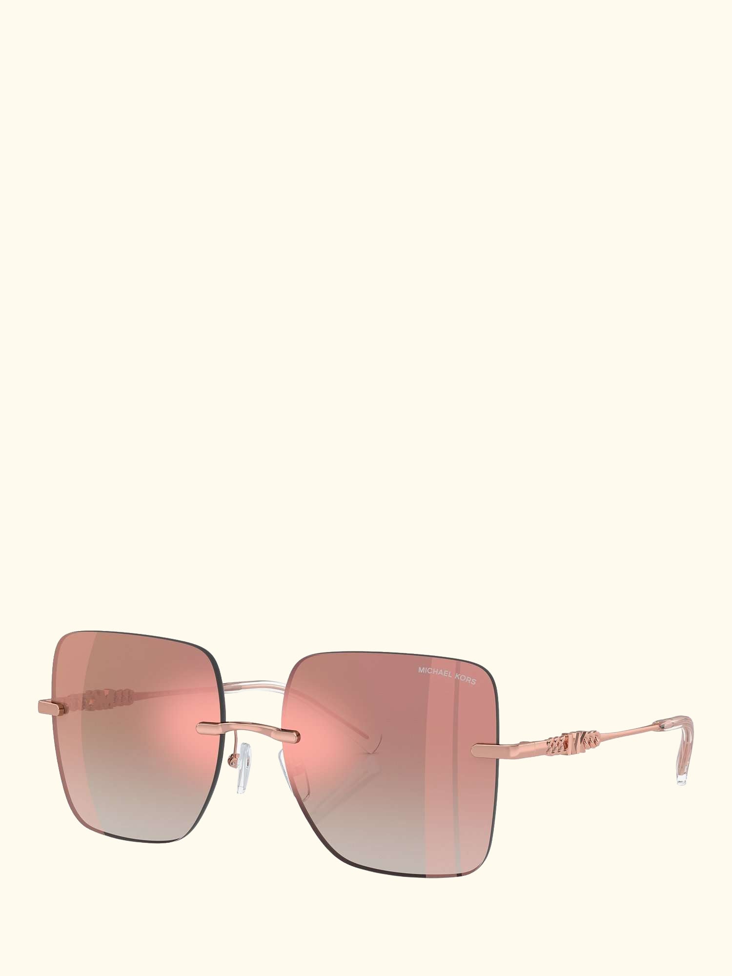MK1150 Women's Quebec Pillow Sunglasses, Rose Gold/Pink Gradient