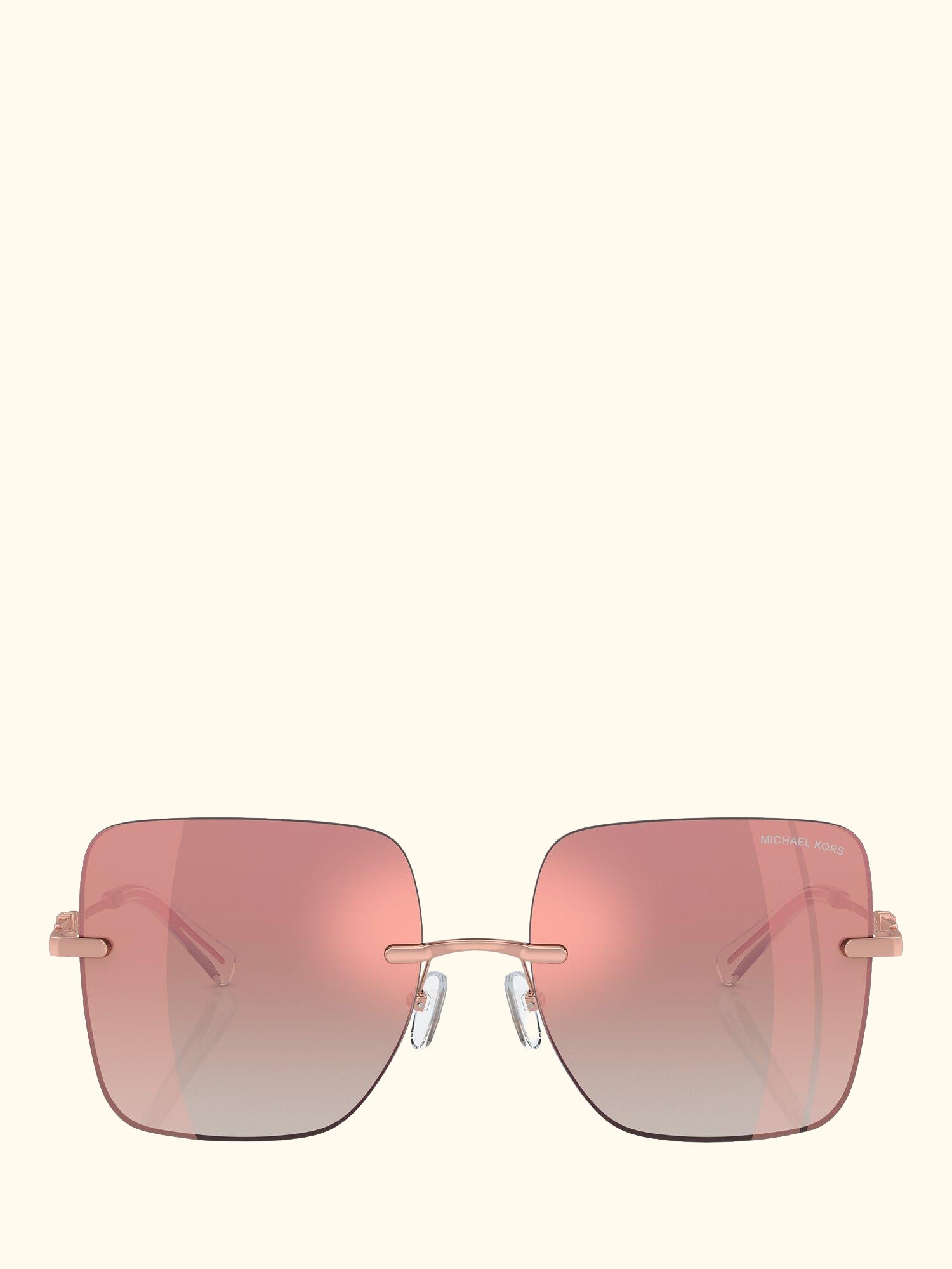 MK1150 Women's Quebec Pillow Sunglasses, Rose Gold/Pink Gradient