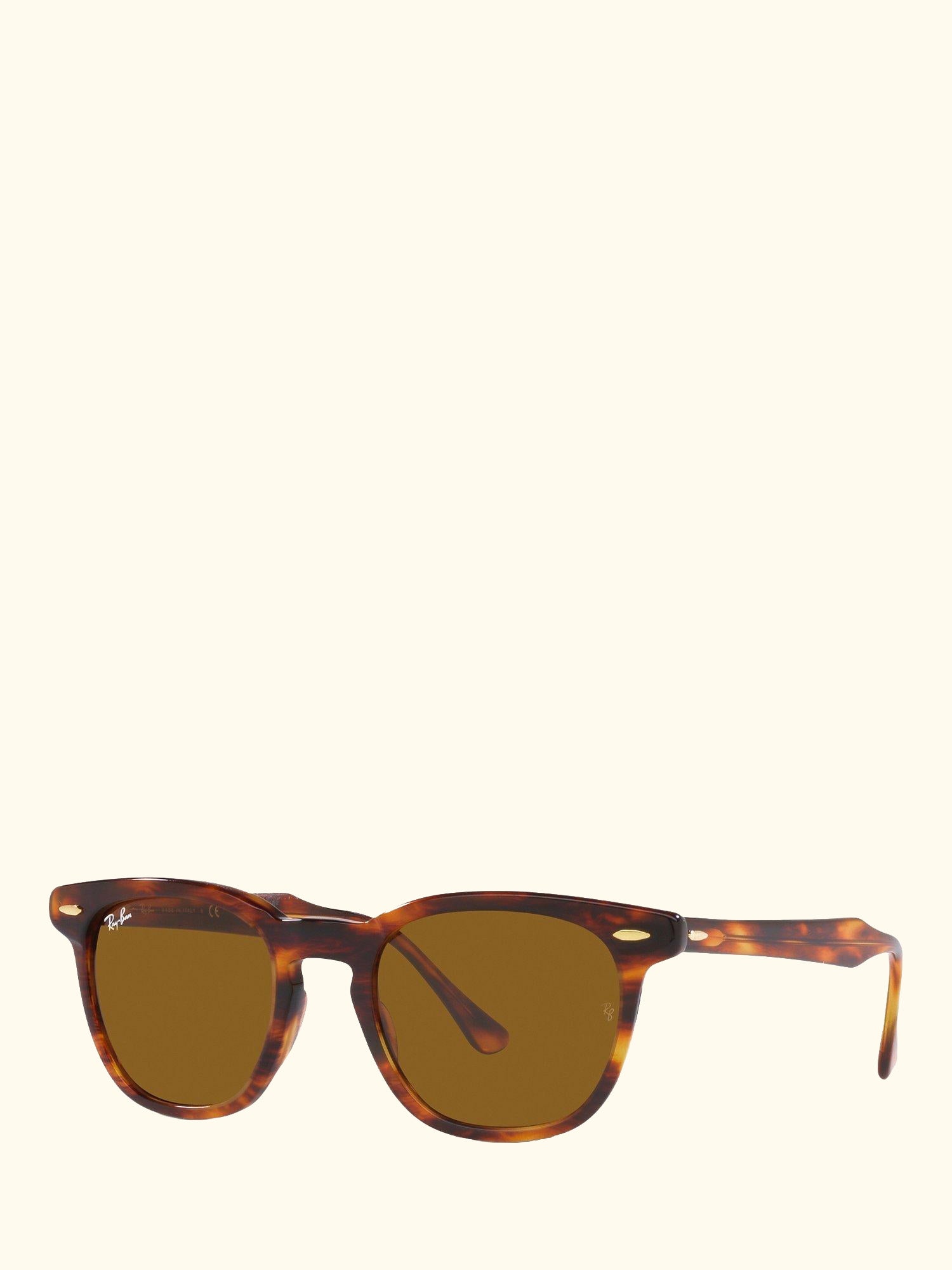 RB2298 Women's Oval Sunglasses, Striped Havana