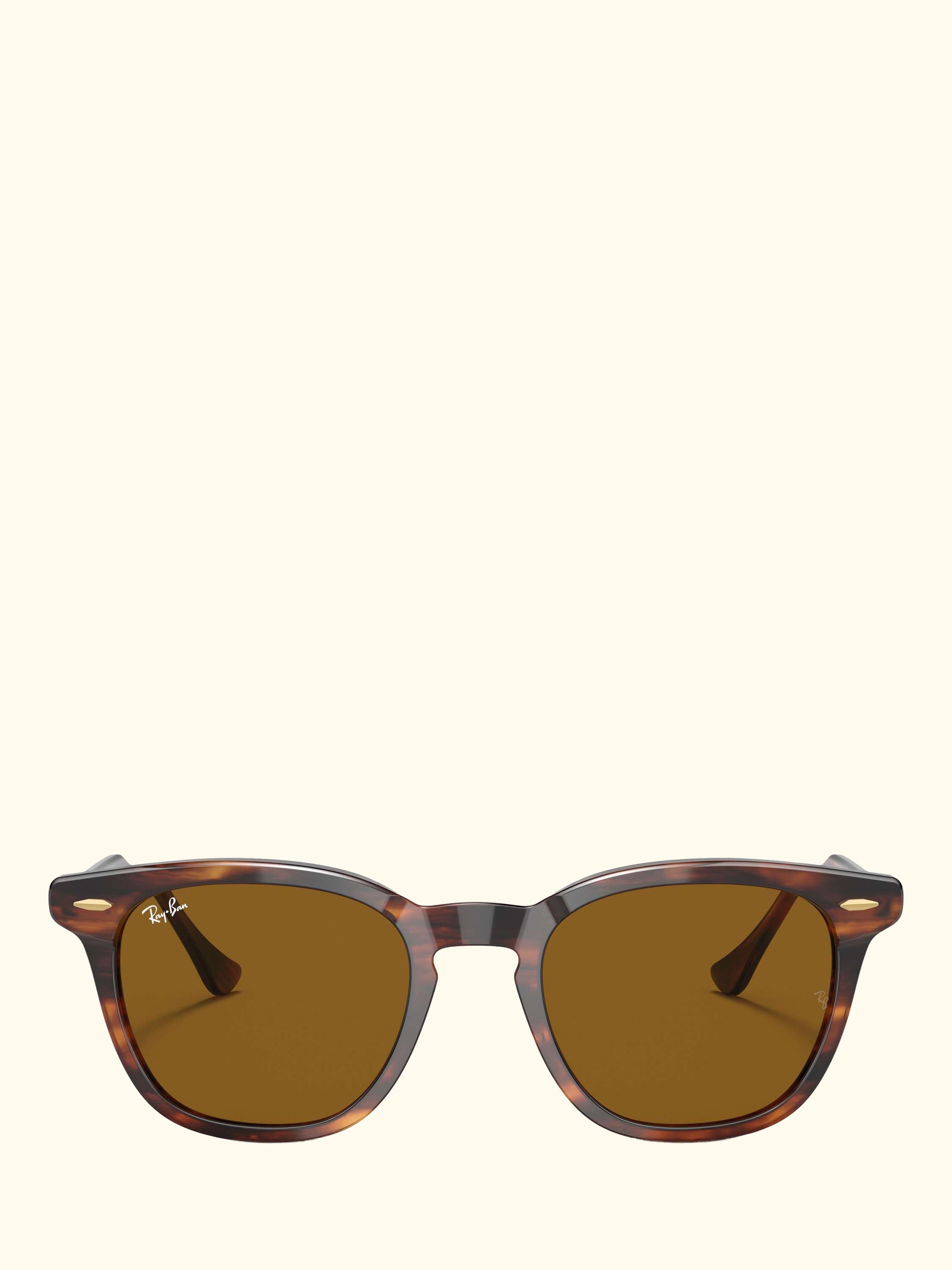 RB2298 Women's Oval Sunglasses, Striped Havana