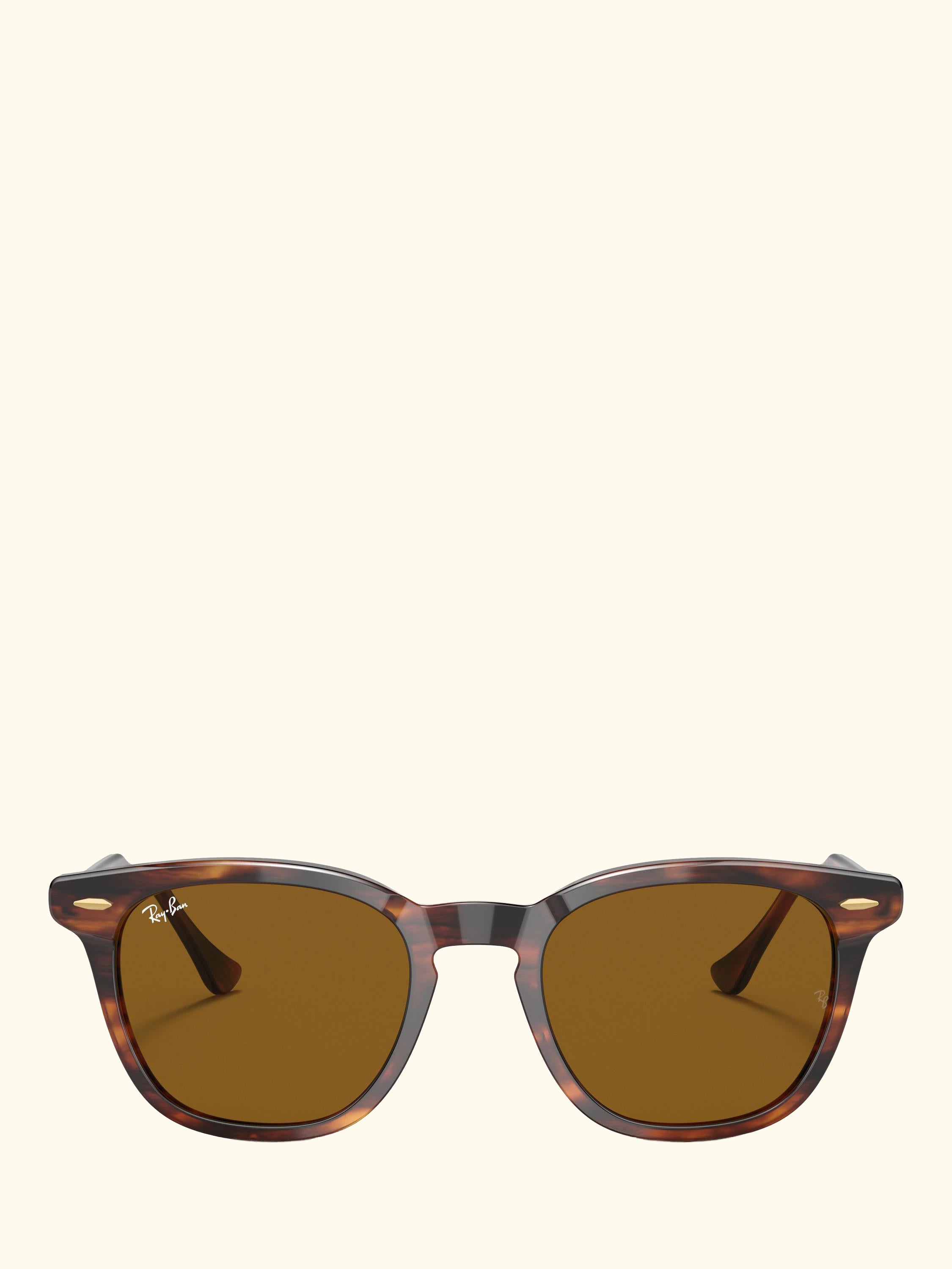 RB2298 Women's Oval Sunglasses, Striped Havana