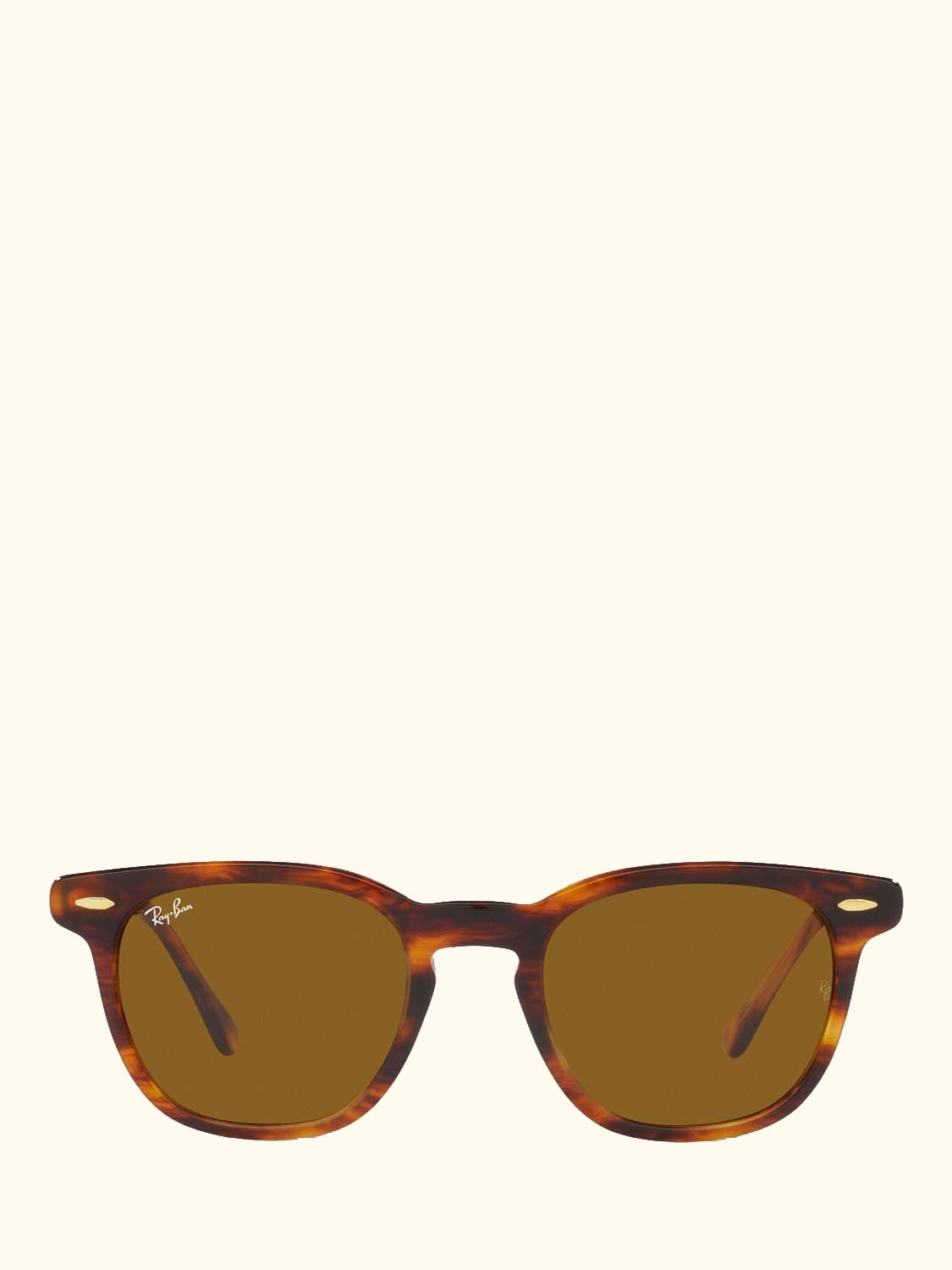 RB2298 Women's Oval Sunglasses, Striped Havana