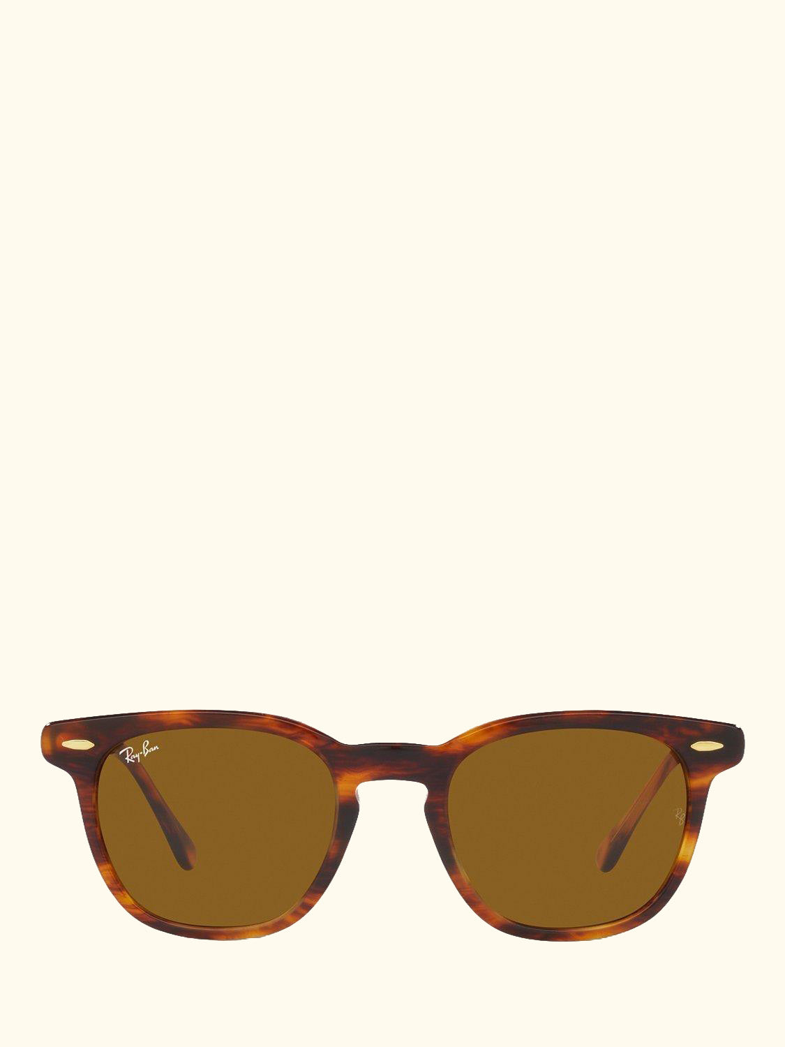 RB2298 Women's Oval Sunglasses, Striped Havana