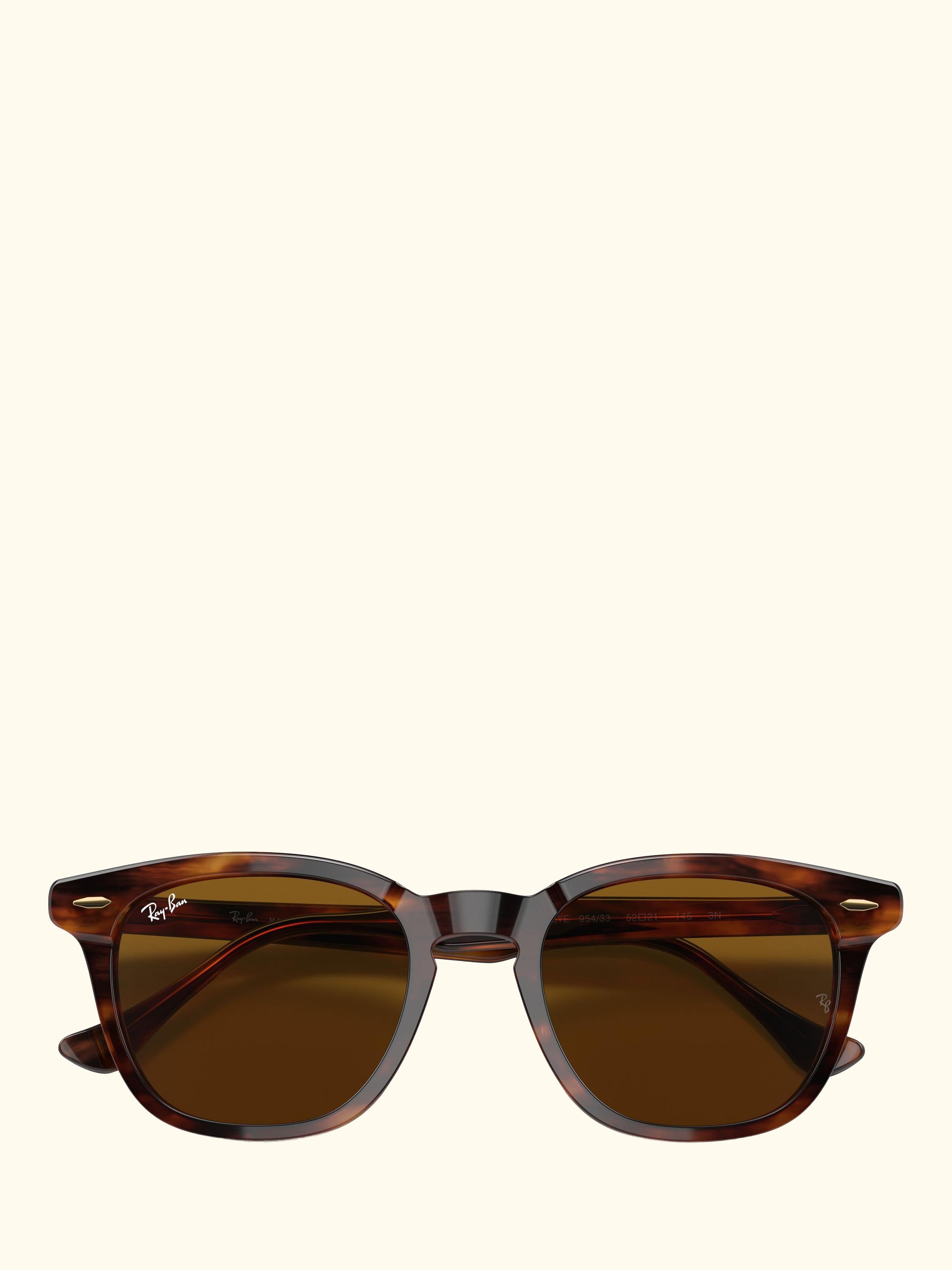 RB2298 Women's Oval Sunglasses, Striped Havana