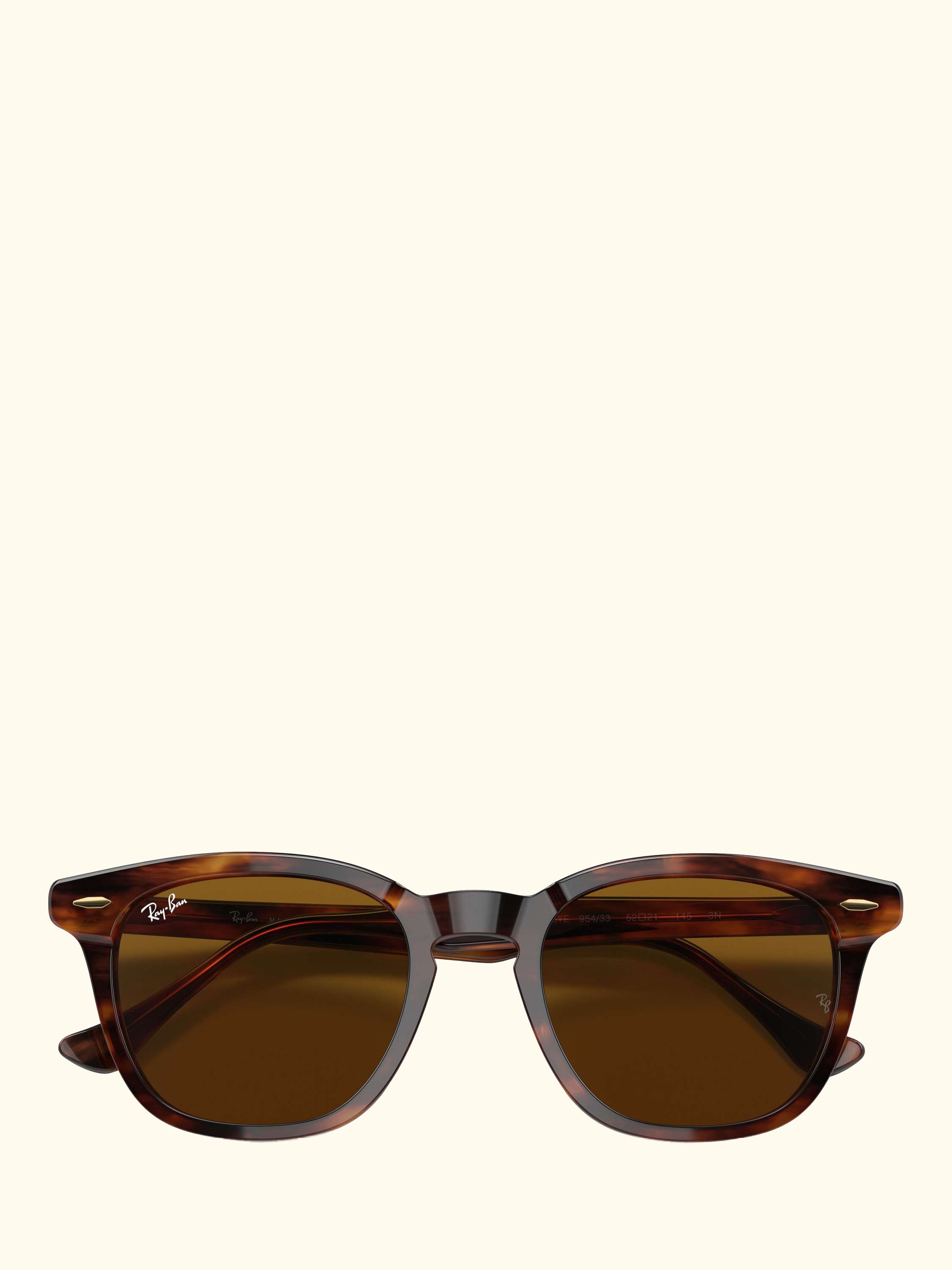 RB2298 Women's Oval Sunglasses, Striped Havana
