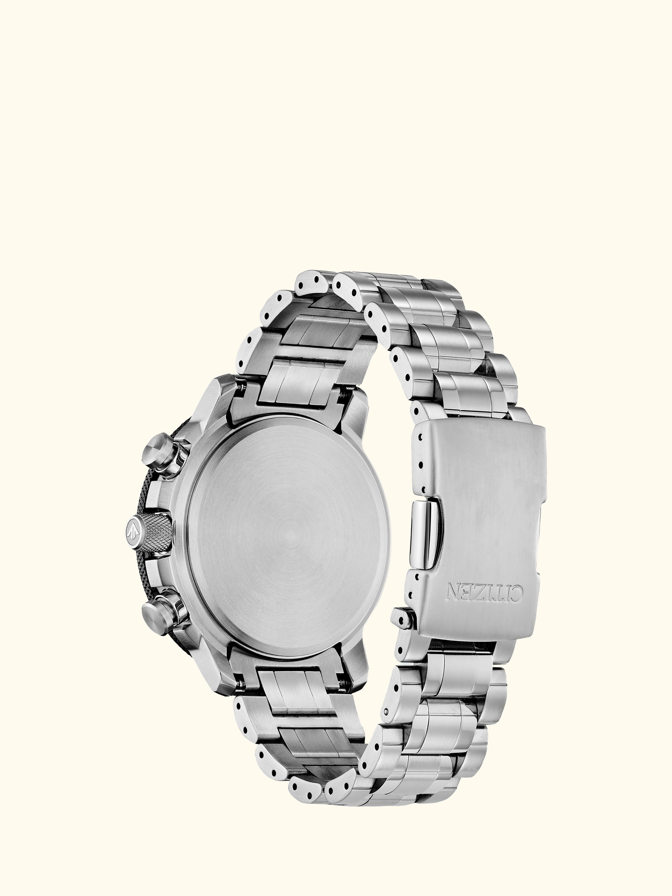 BY3006-53H Men's Pro Master Chronograph Eco-Drive Bracelet Strap Watch, Silver/Blue