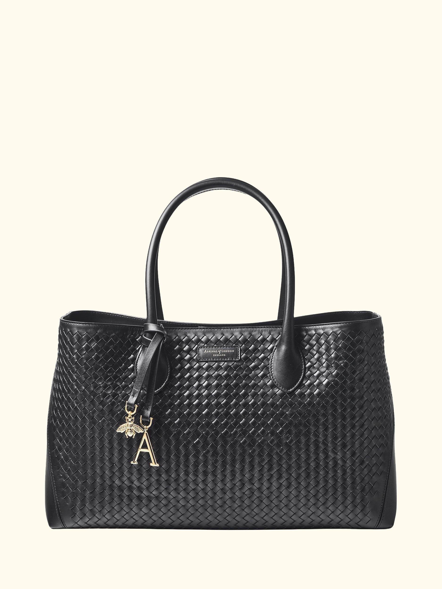 Slot Weave Leather London Tote Bag
